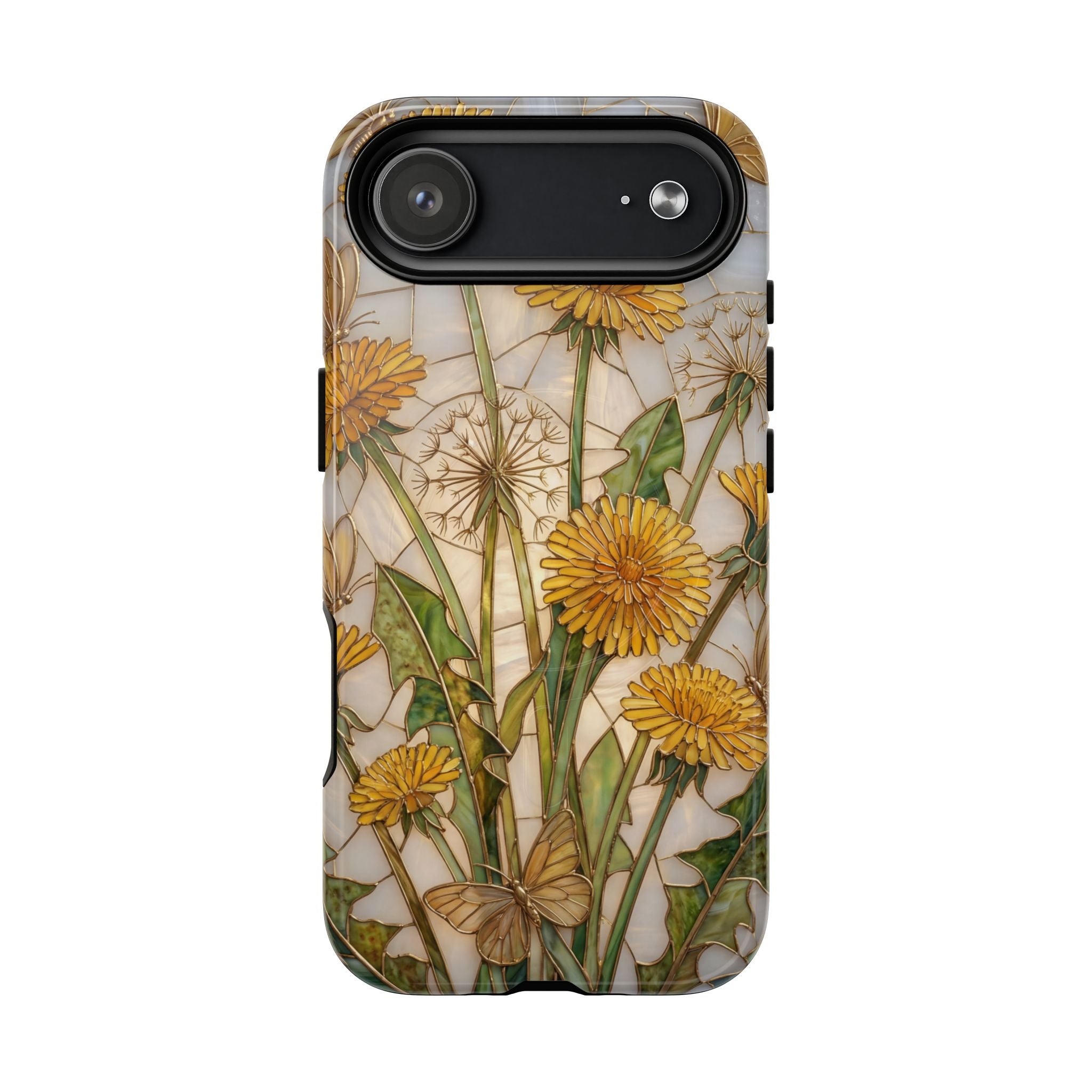 Dandelion Garden Tough MagSafe Phone Case — Floral Yellow Butterflies