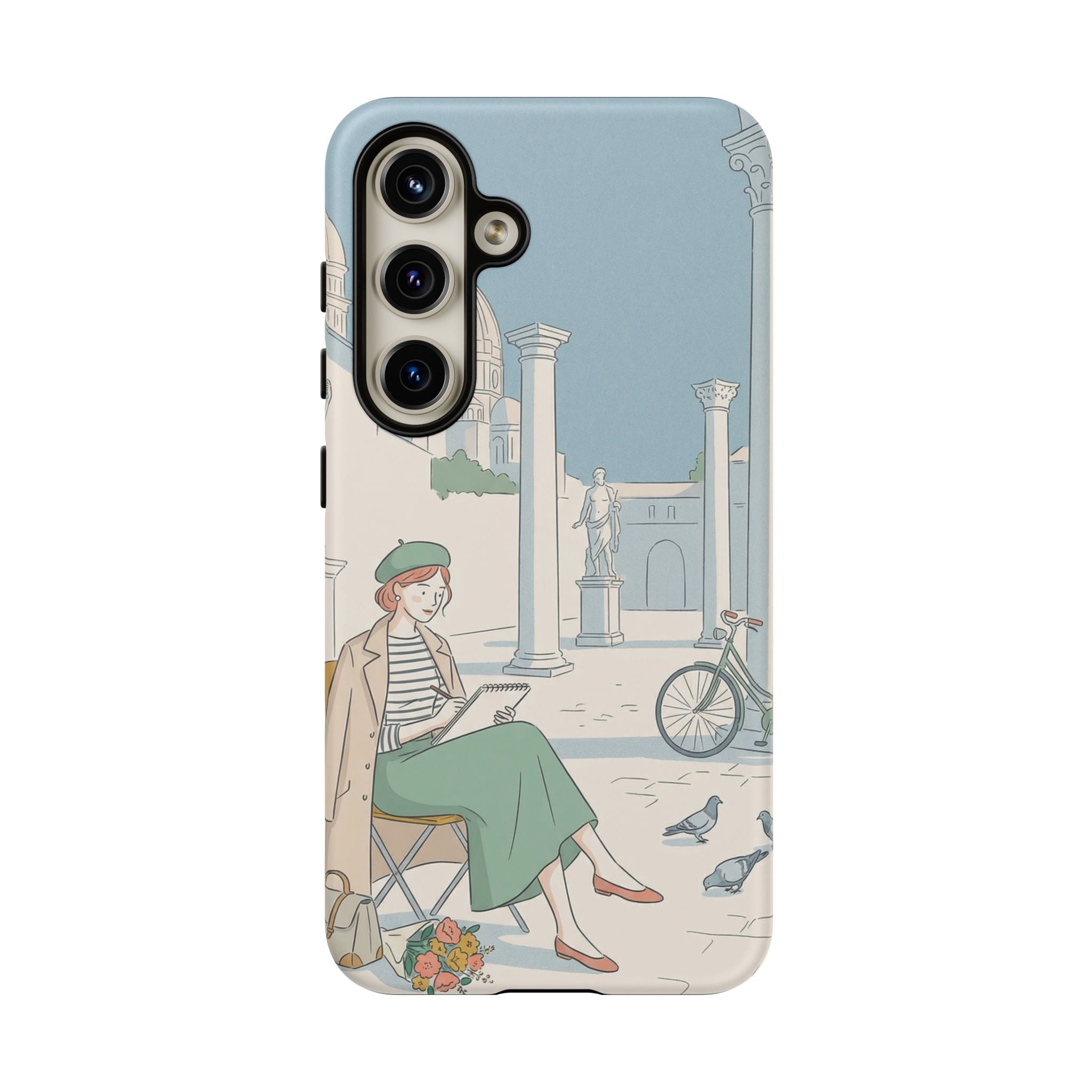 Florence Art Aesthetic Samsung Galaxy Phone Case | Renaissance Italy Travel Illustration