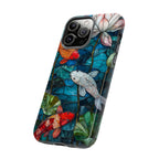 Koi Pond Tough iPhone Case — Stained Glass Lotus & Koi Design