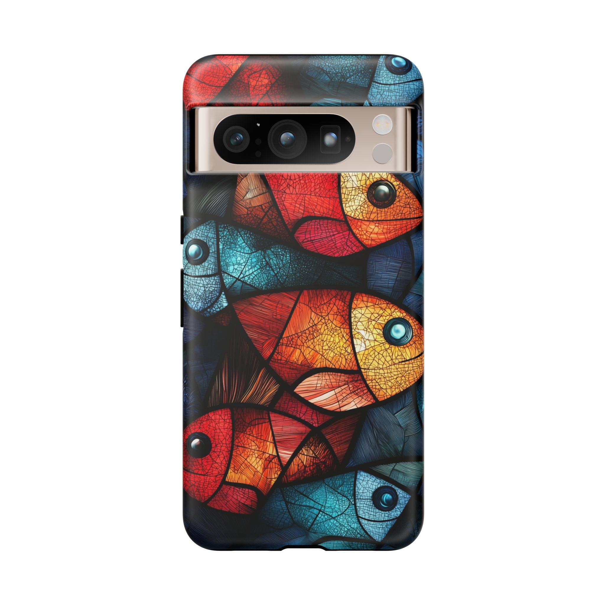Fish Mosaic Tough Google Pixel Case — Colourful Artistic Fish Pattern