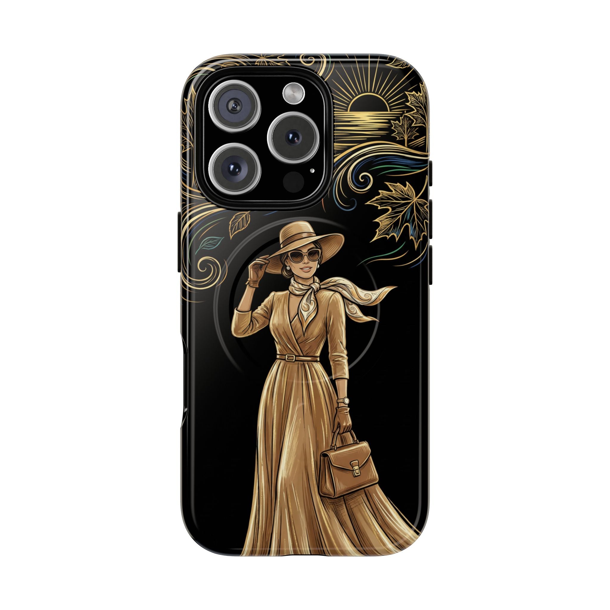 Vintage Autumn Lady MagSafe iPhone Case