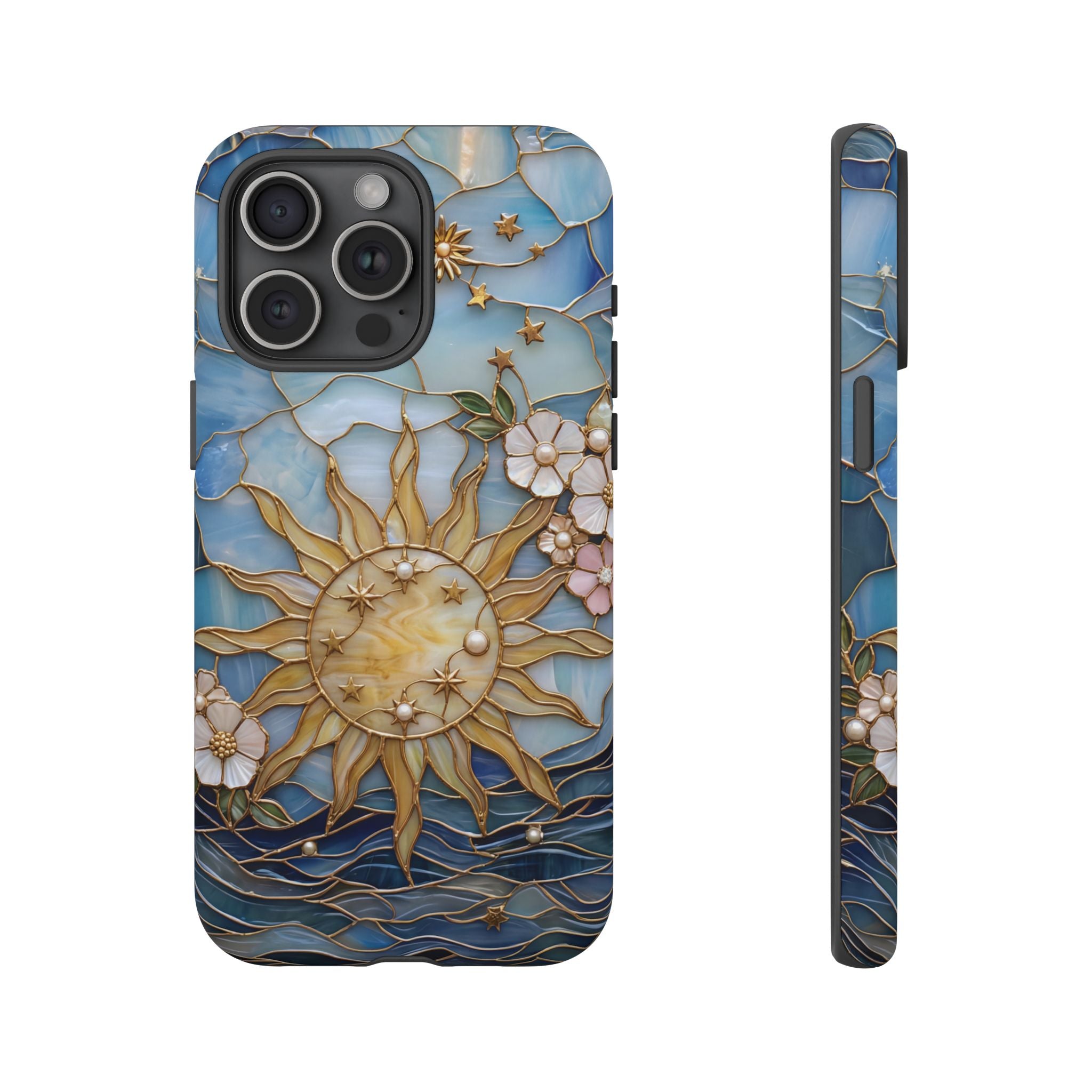 Stained Glass Floral Sun & Sea Tough iPhone Case