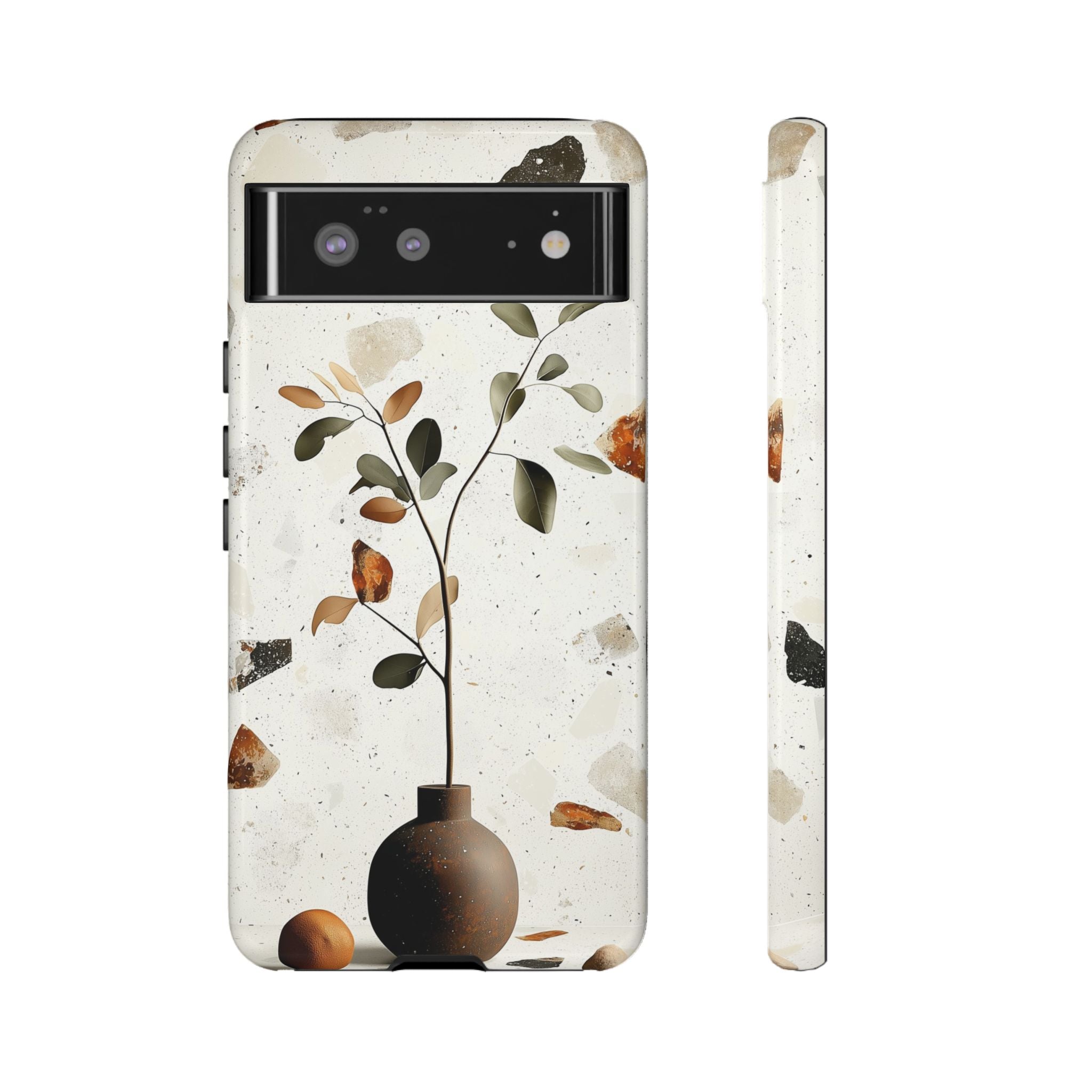 Floral Terrazzo Google Pixel Case | Minimal Vase Botanical