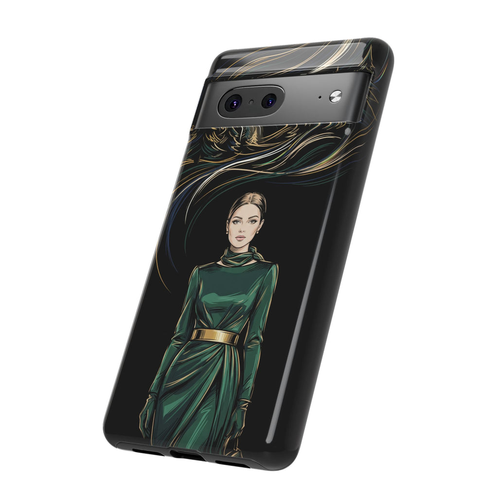 Custodia per Google Pixel Donna Elegante nella Foresta