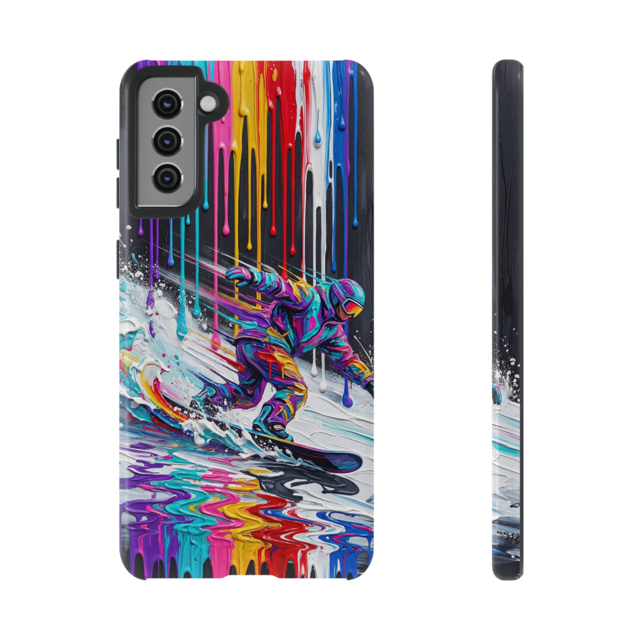 Colourful Snowboarder Art  Samsung Galaxy Phone Case