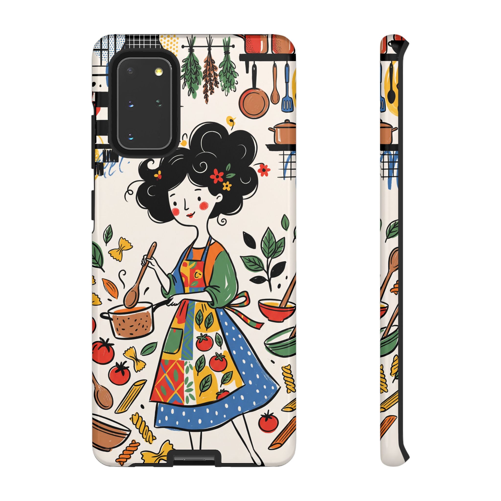 Whimsical Chef Kitchen Illustration Samsung Galaxy Phone Case