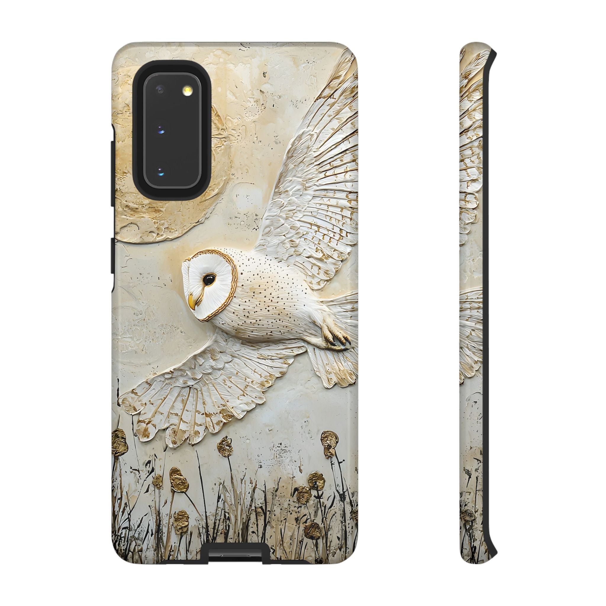 Barn Owl Samsung Galaxy Case — Elegant Flying Owl Wildlife