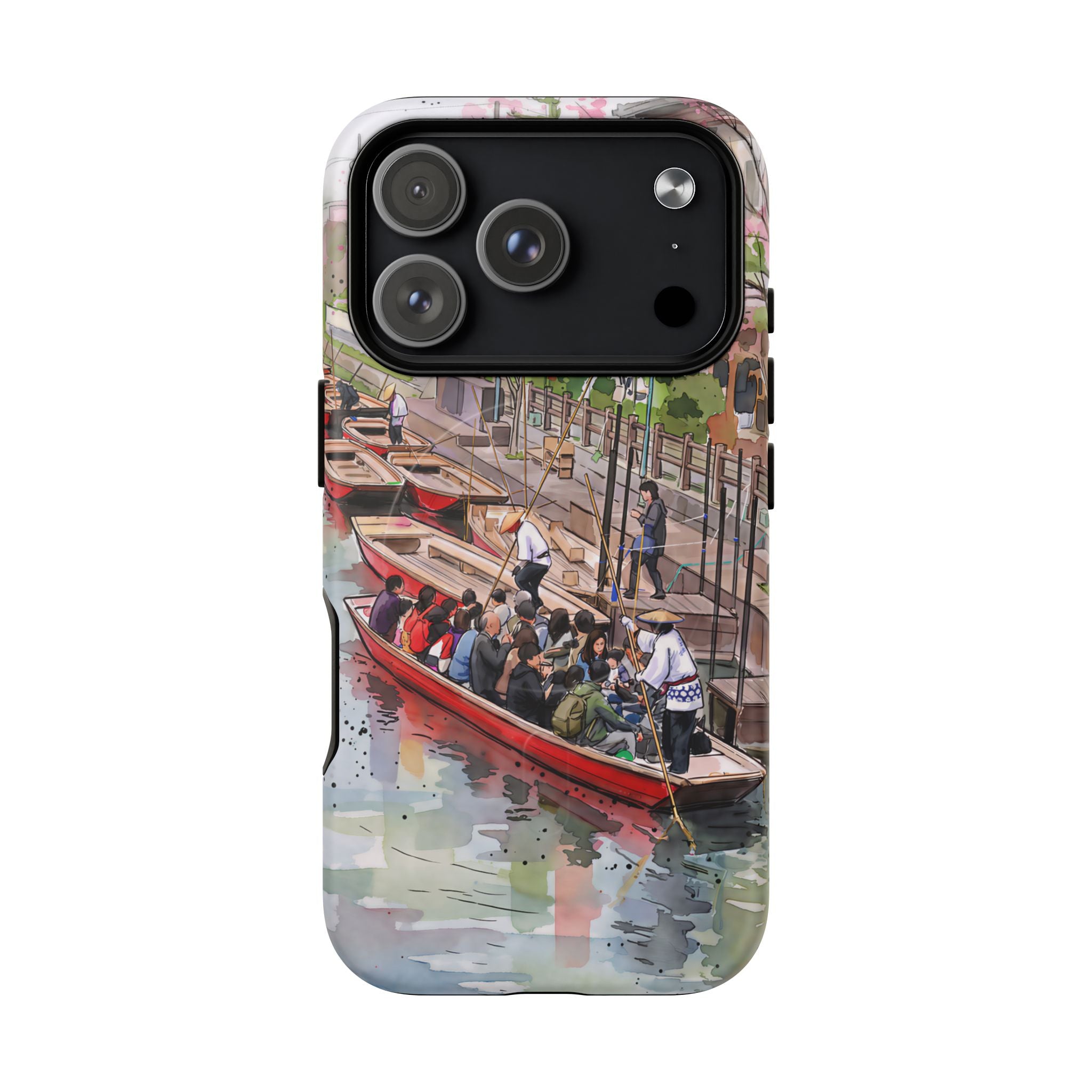 Japan Canal Boat Serenity | Art MagSafe iPhone Case