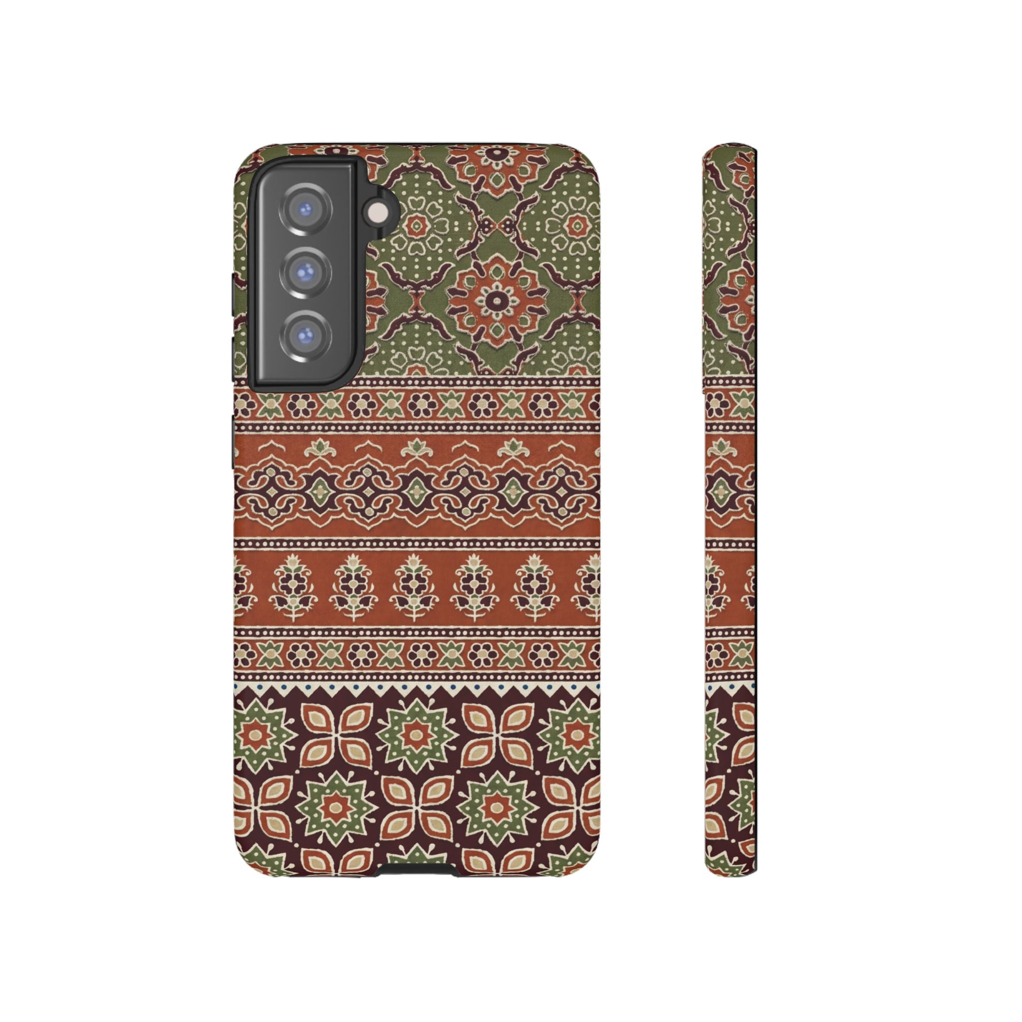 Batik Floral Protective Samsung Galaxy Case