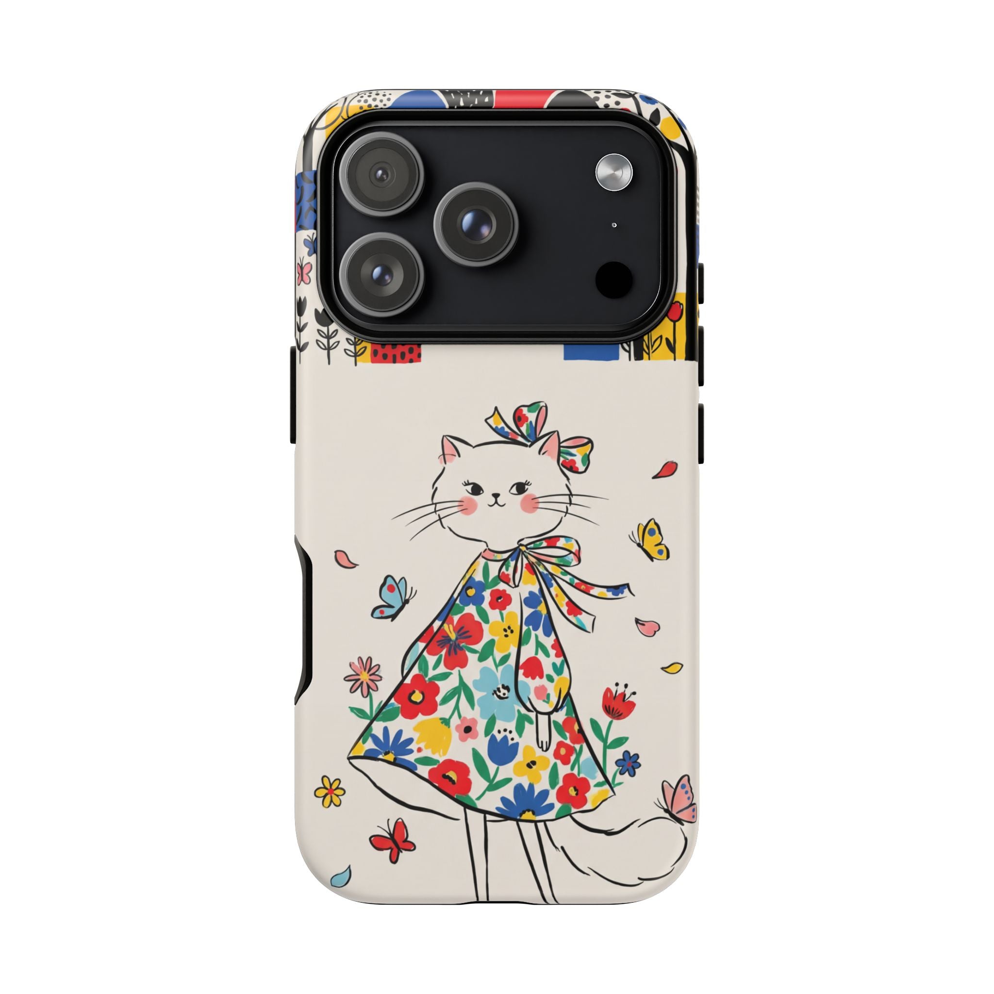 Floral Kitty iPhone Case | Cute Cat