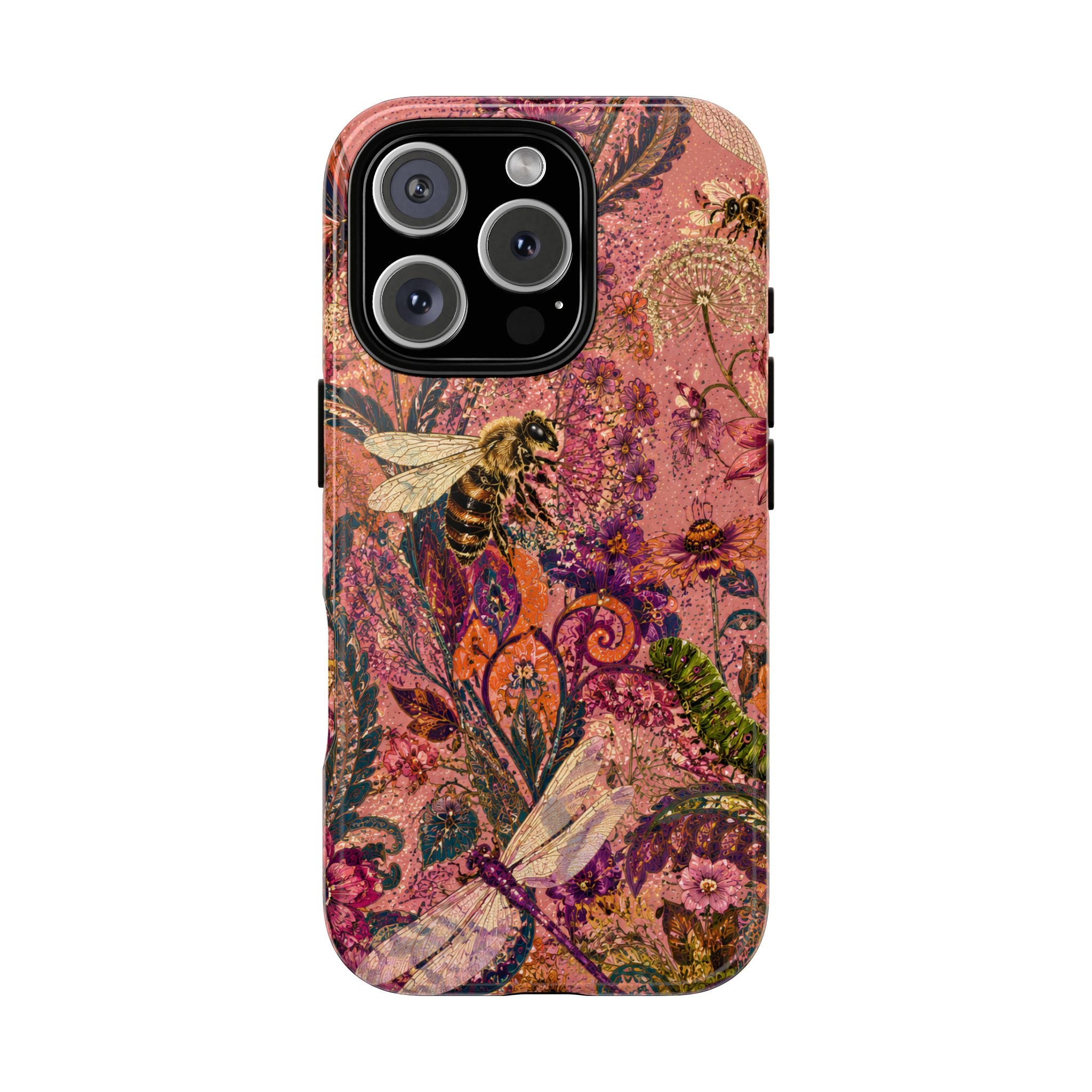 Vintage Floral Tough iPhone Case | Boho Paisley Bee Cover