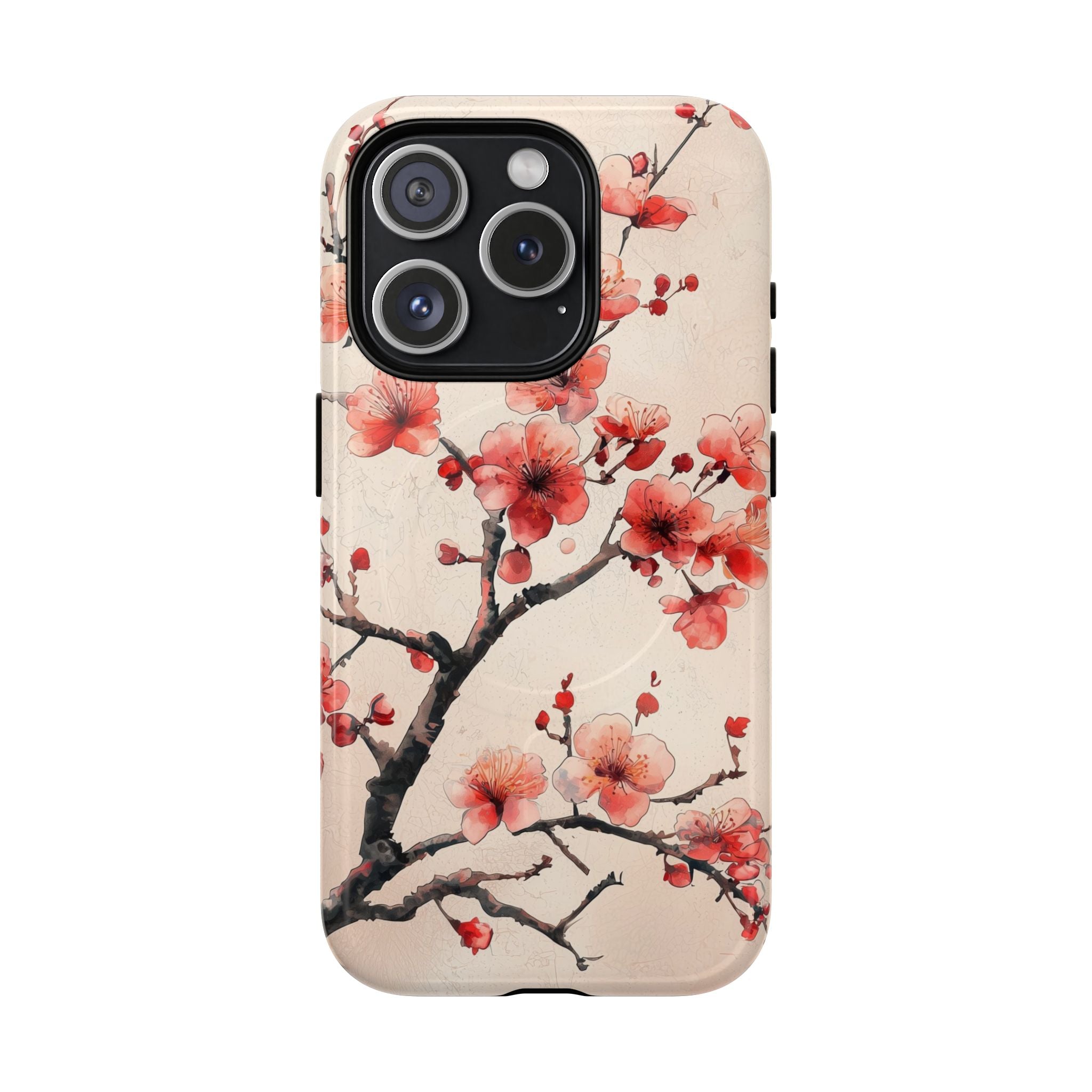 Cherry Blossom MagSafe iPhone Case | Floral Pink Blossom Branch Design