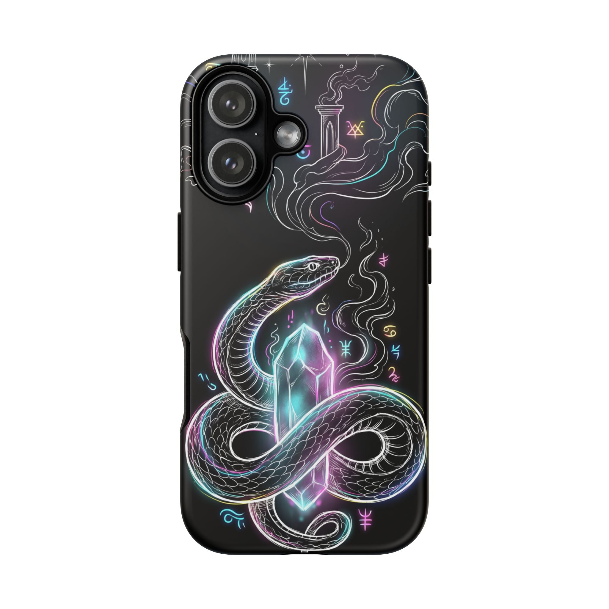 Neon Occult  Mystic Snake Crystal iPhone Case