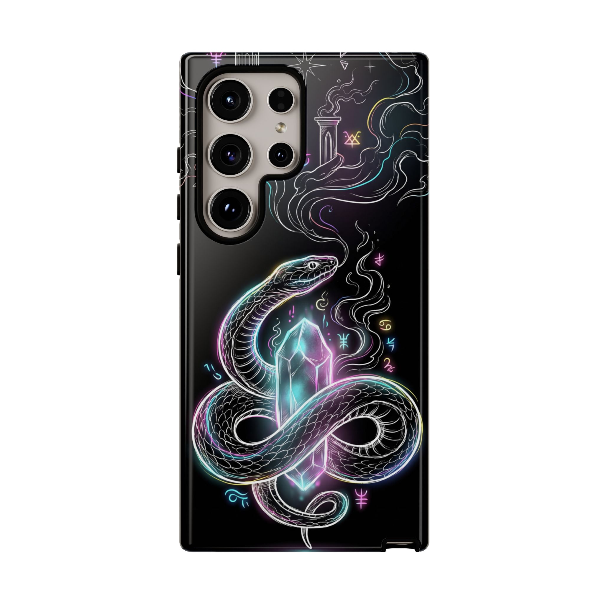 Neon Occult Mystic Snake Crystal Samsung Galaxy Phone Case