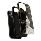Cover per iPhone con illustrazione di donna elegante | Sposa vintage in abito fluente