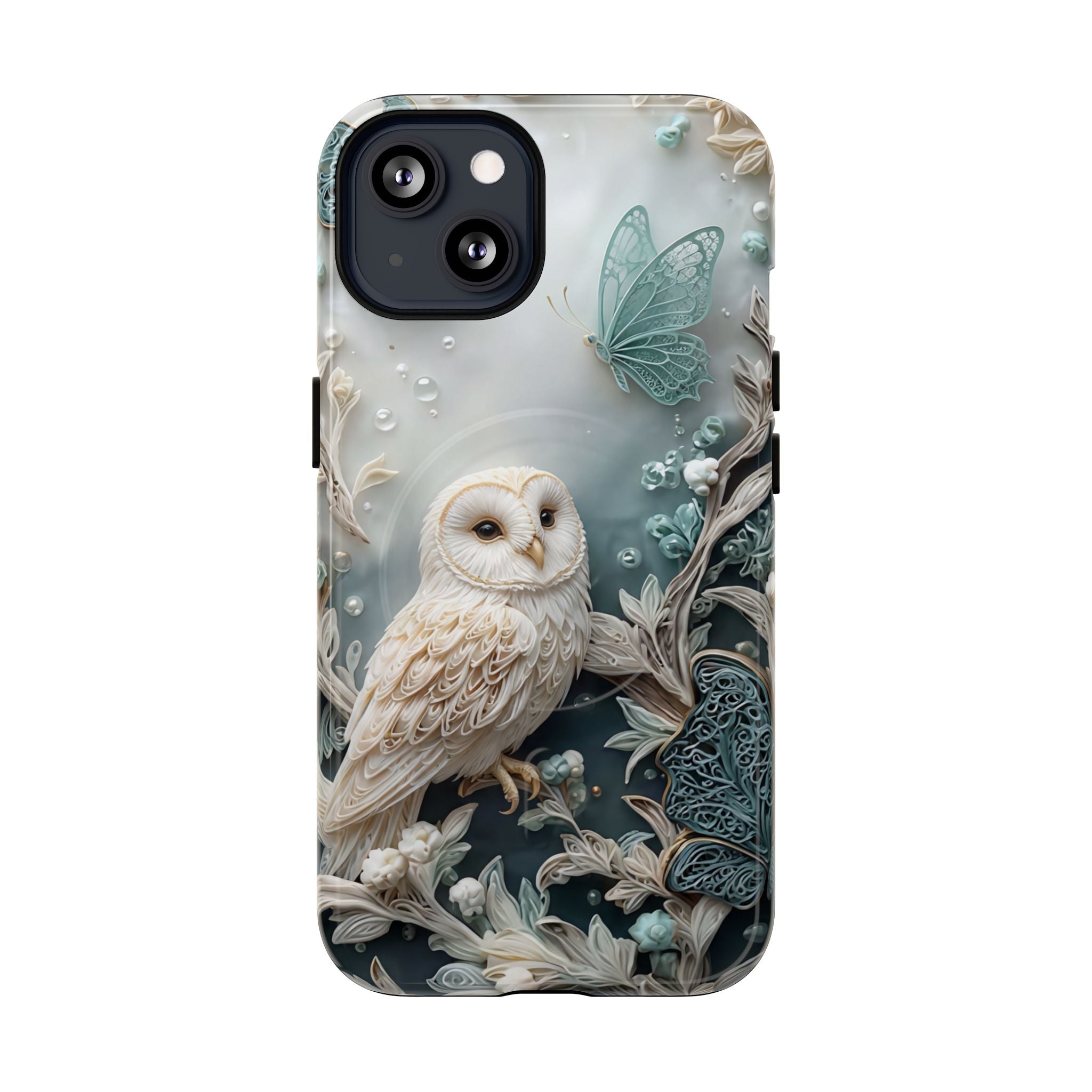 Barn Owl Floral MagSafe Phone Case