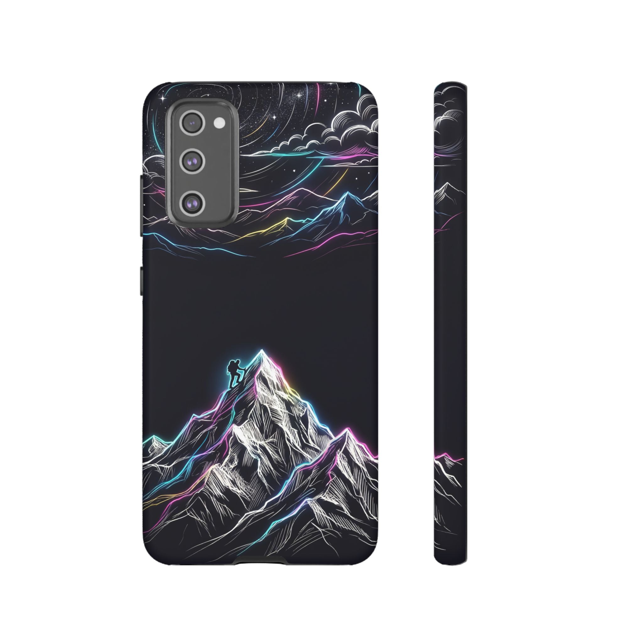 Mount Everest Neon Samsung Galaxy Phone Case | Dark Cosmic Climber Protective Cover