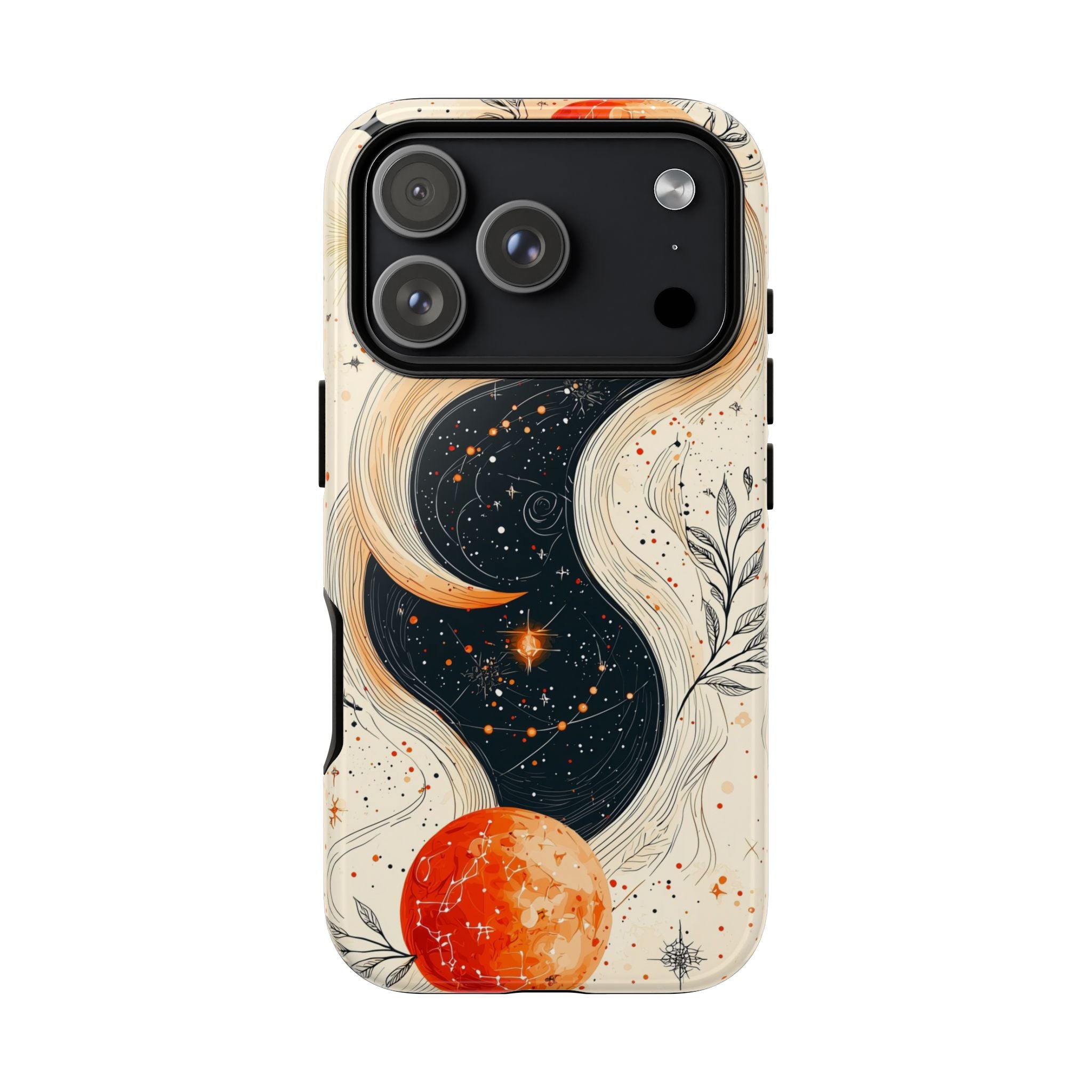 Astrology Galaxy iPhone Case | Red Moon Celestial