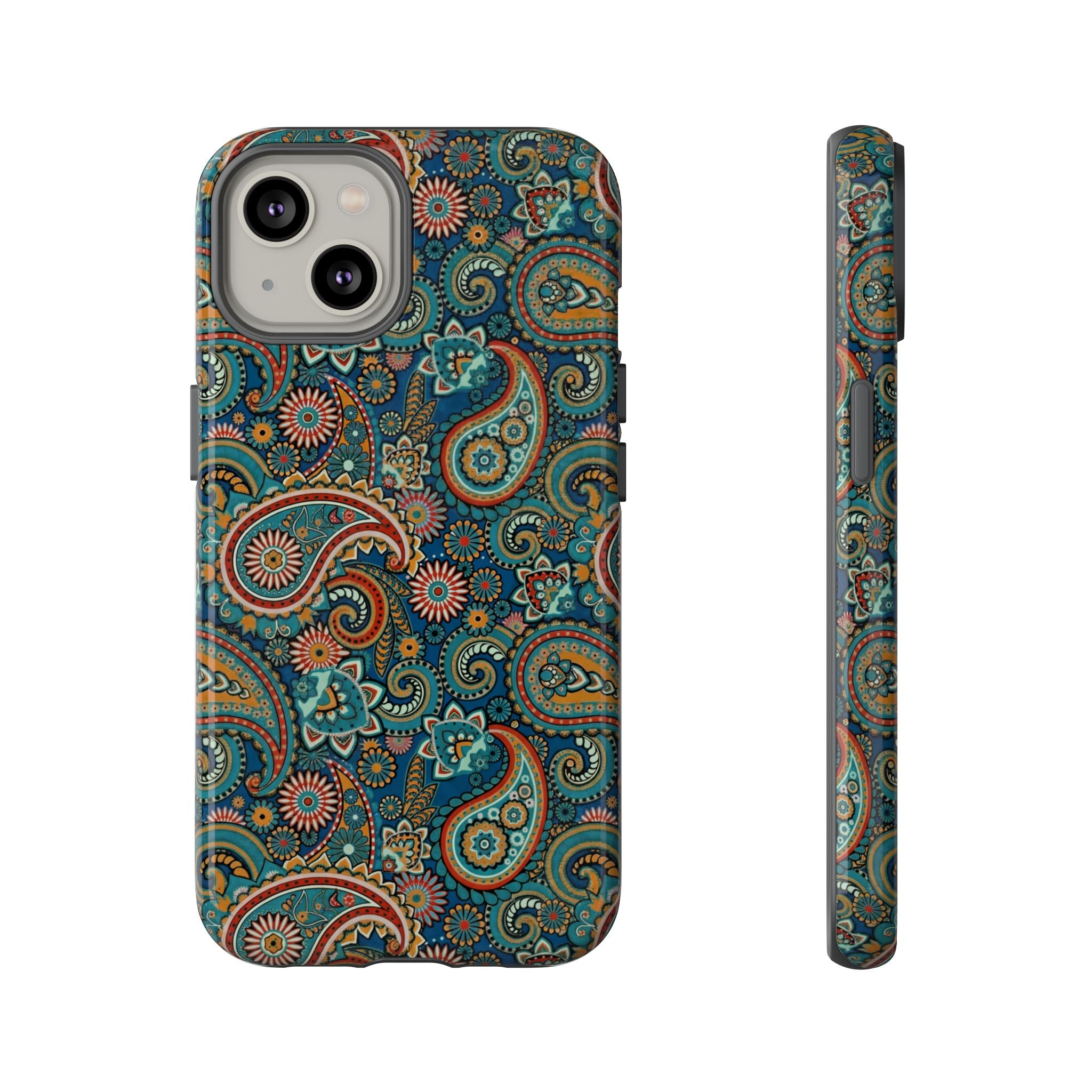 Batik Vibrant Paisley Protective Tough iPhone Case