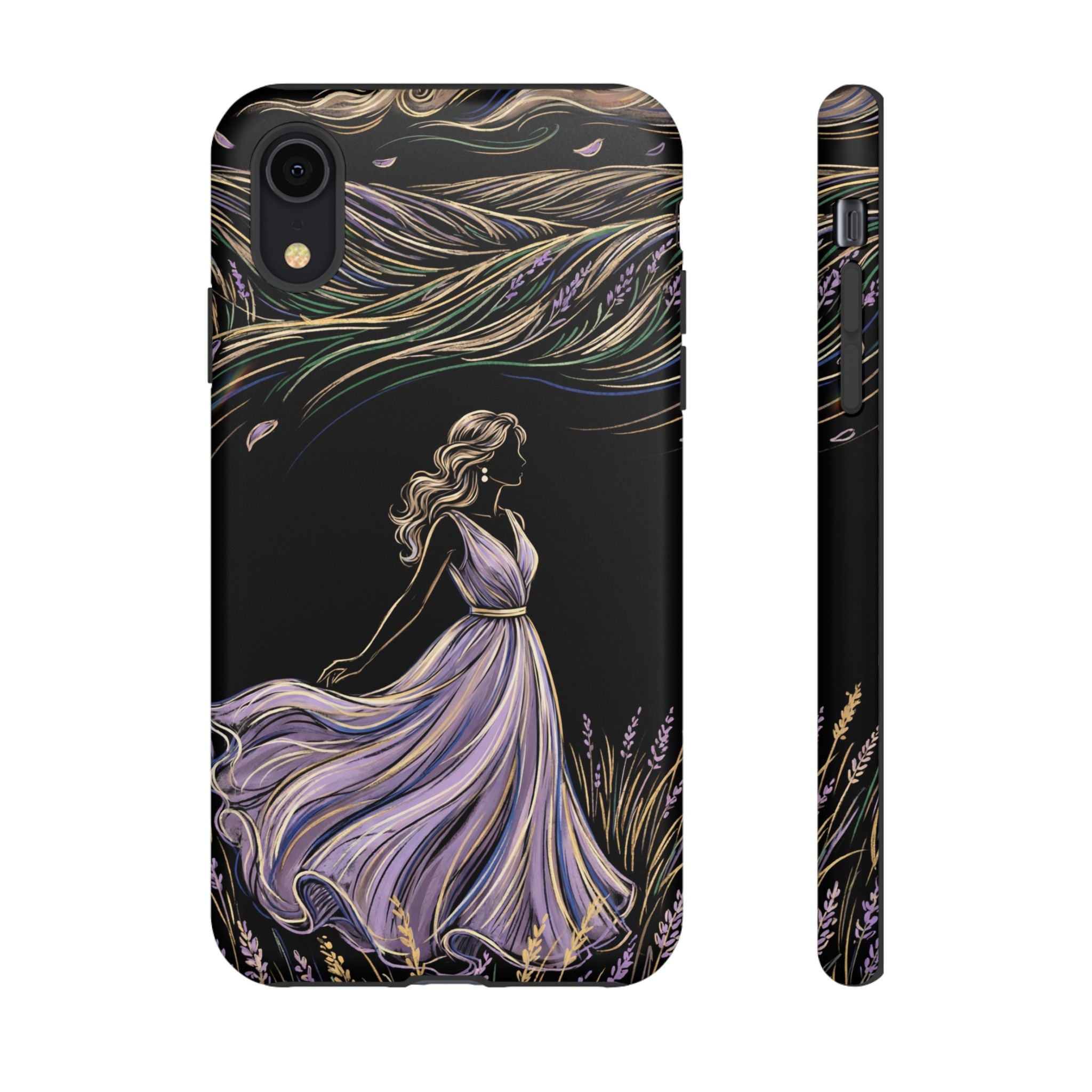 Lavender Breeze iPhone Case | Elegant Dancing Woman Floral Protection