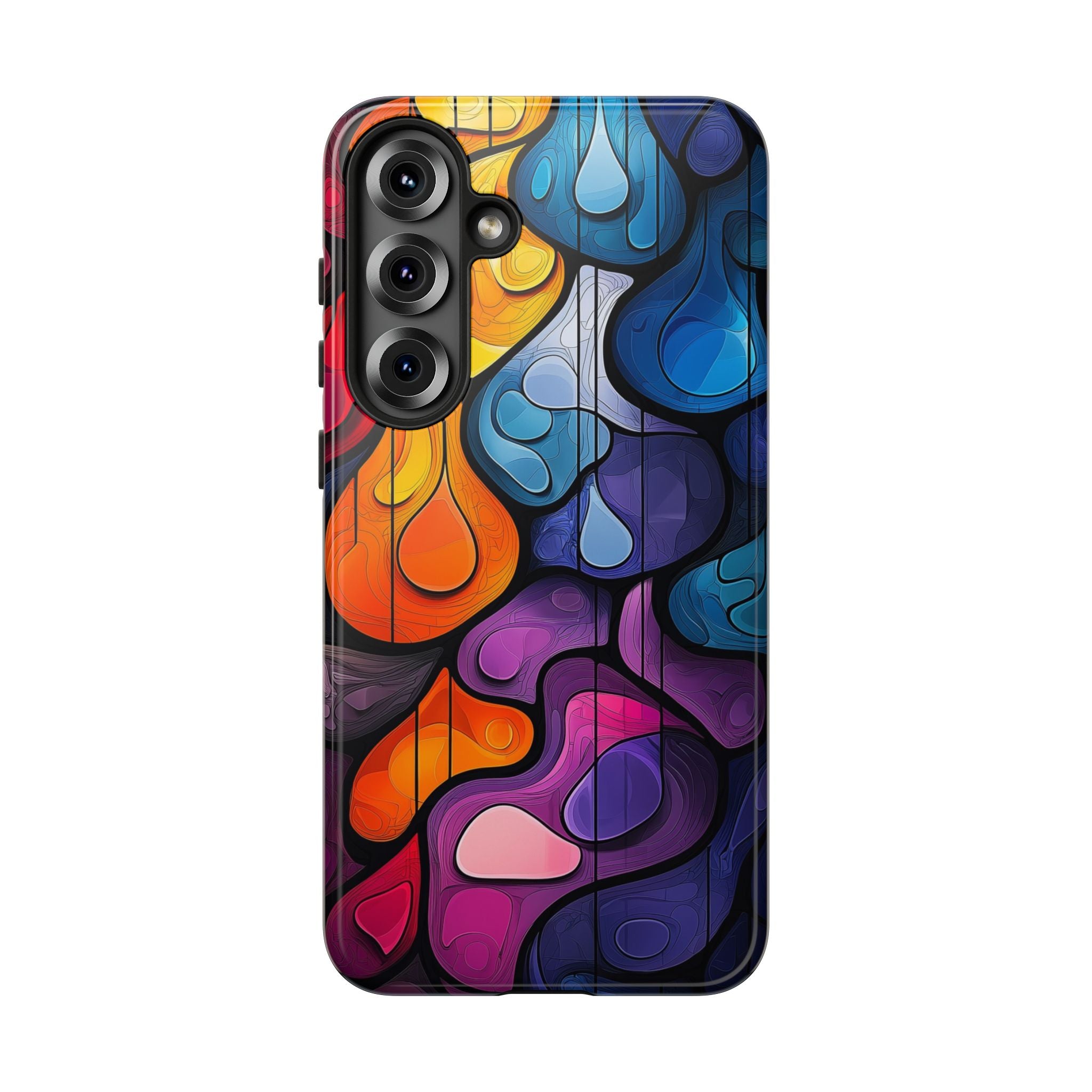 Abstract Colourful Drop Samsung Galaxy Case — Vibrant Stained-Glass