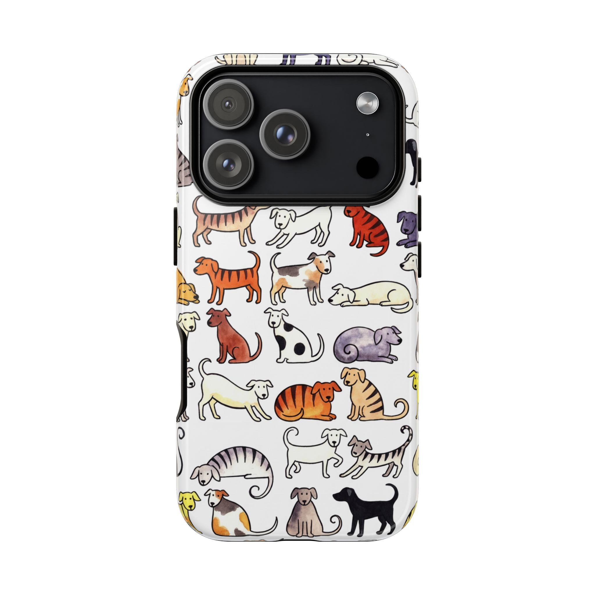 Dog Pattern iPhone Case | Cute Colourful Dogs