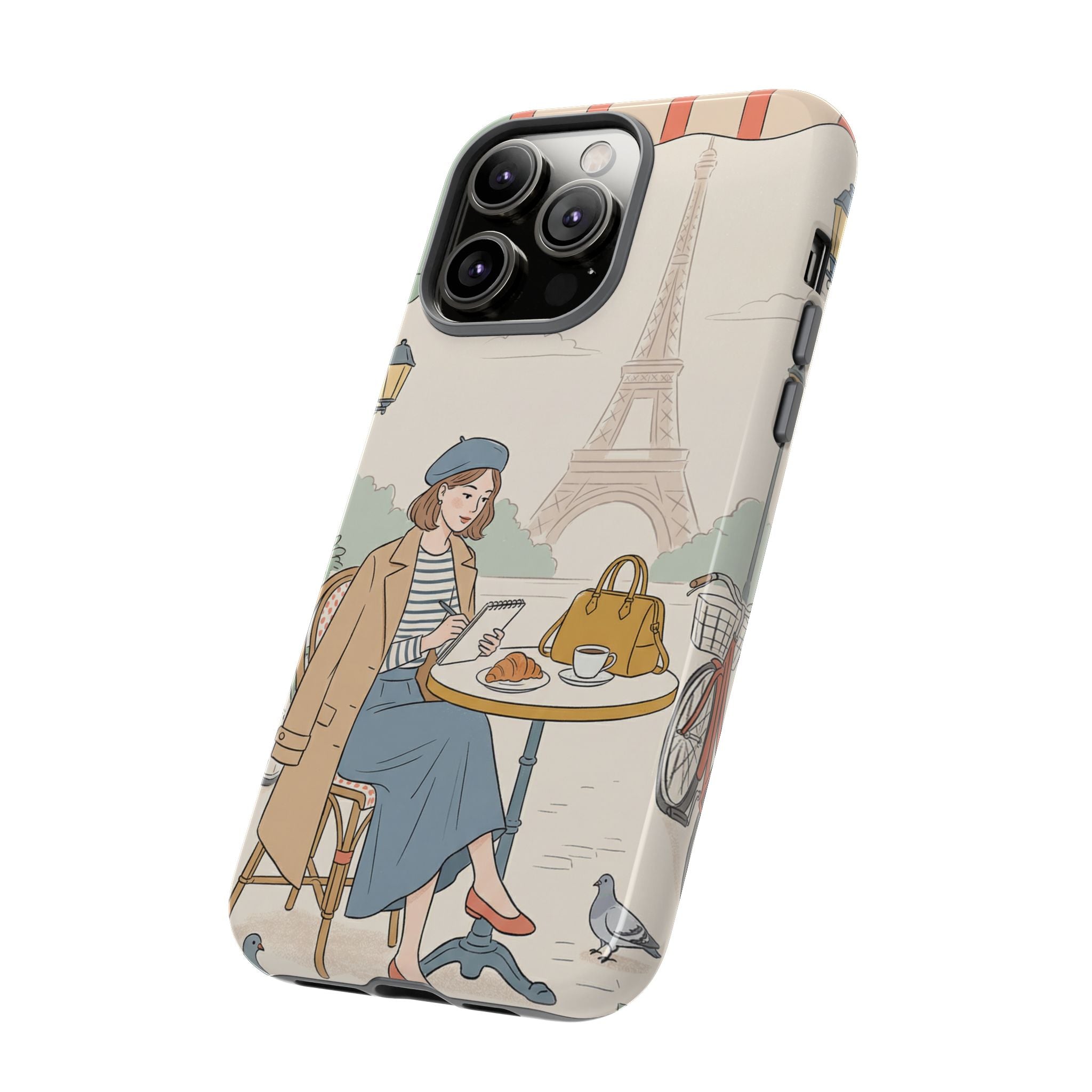 Paris Cafe iPhone Case | Cute Vintage Eiffel Tower Travel