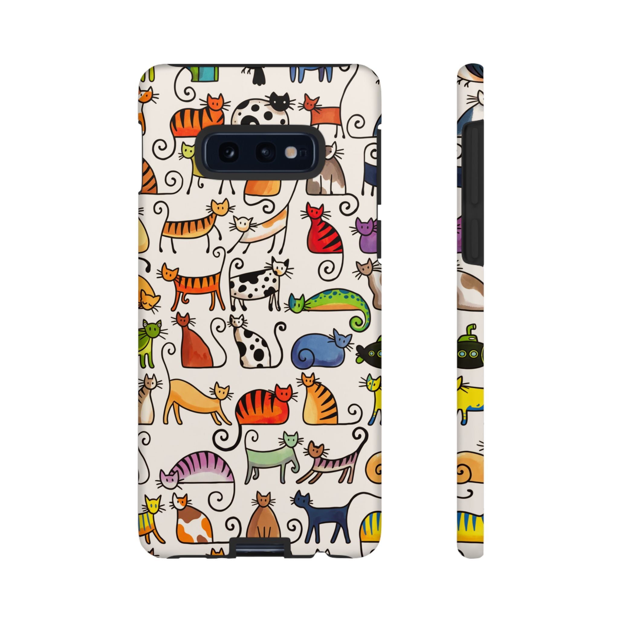 Cat Pattern Tough Samsung Galaxy Case | Colourful Cartoon Cats