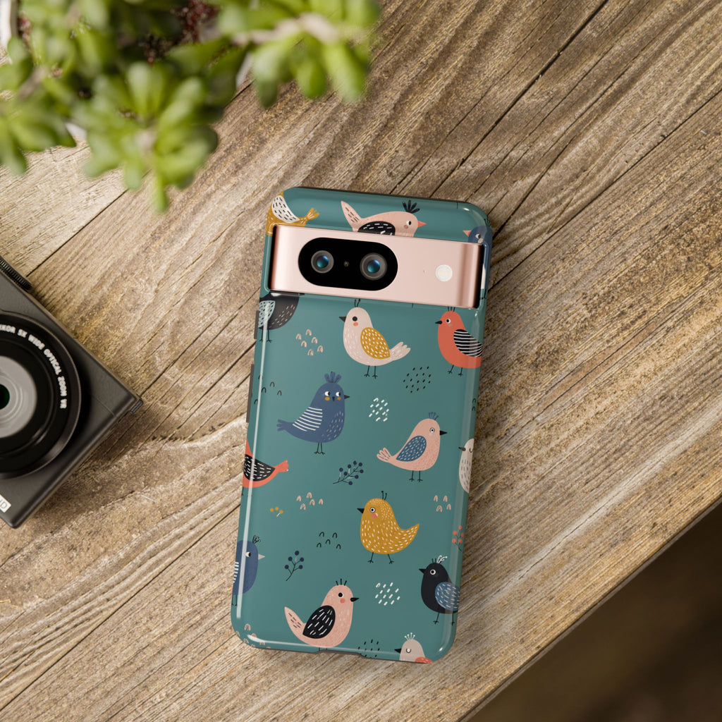 Colorful Bird Google Pixel Phone Case | Cute Bird Pattern Cover