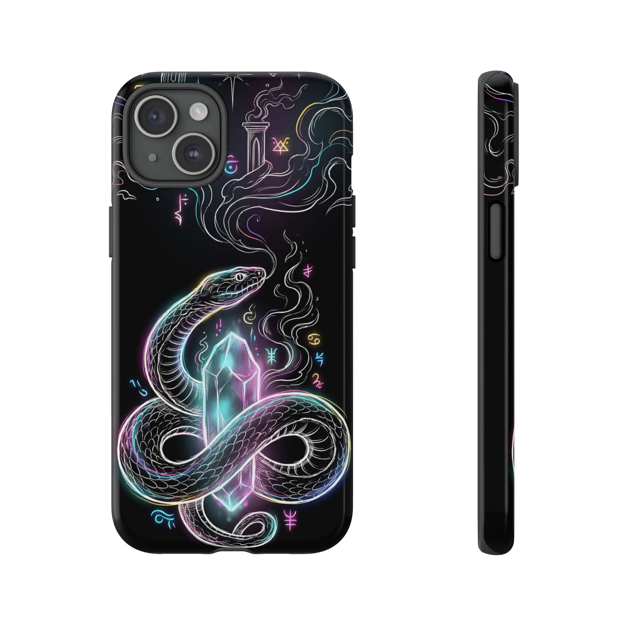 Neon Occult  Mystic Snake Crystal iPhone Case
