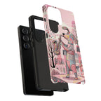 Saxophone Dog Samsung Galaxy Phone Case | Cute Pink Musical Art Protective Case