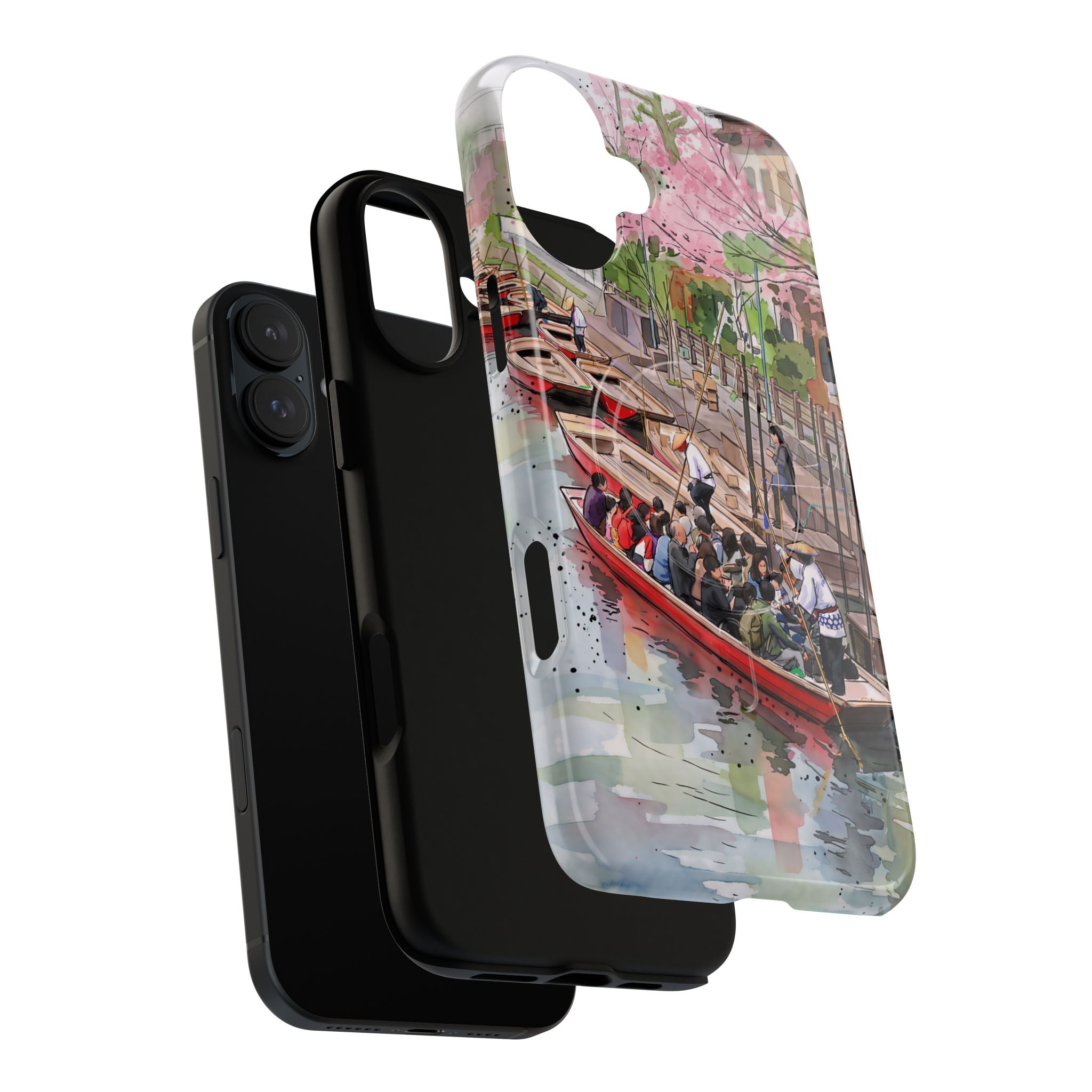 Japan Canal Boat Serenity | Art MagSafe iPhone Case