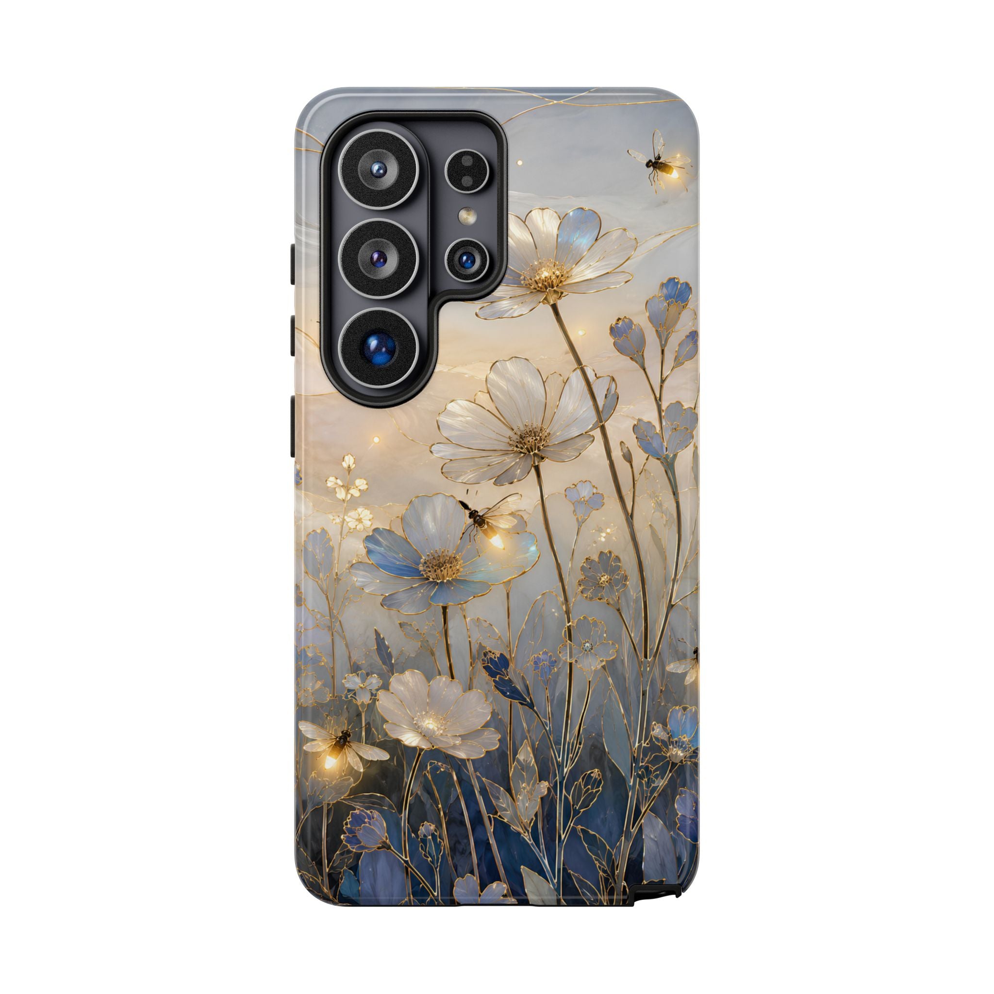 Moonlit Wildflower Samsung Galaxy Phone Case | Firefly Meadow Art Cover