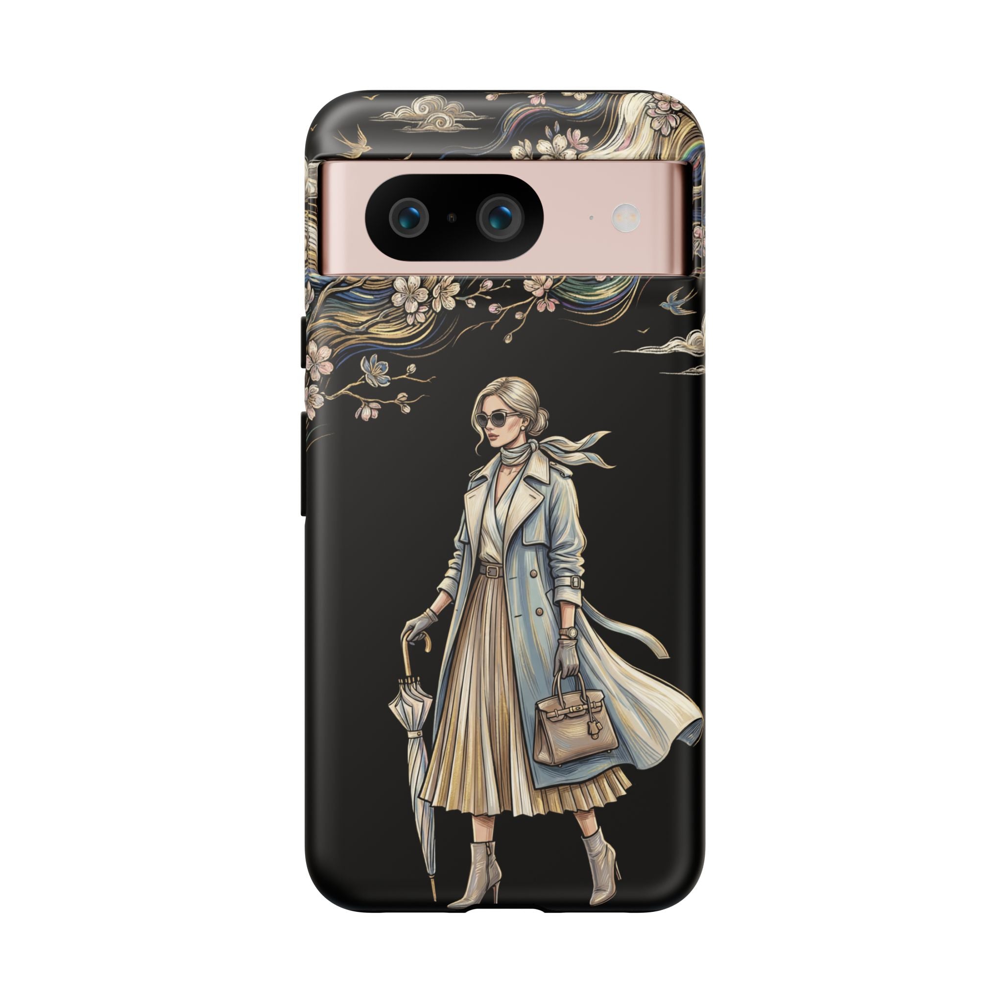 Vintage Chic Google Pixel Phone Case | Stylish Woman Illustration