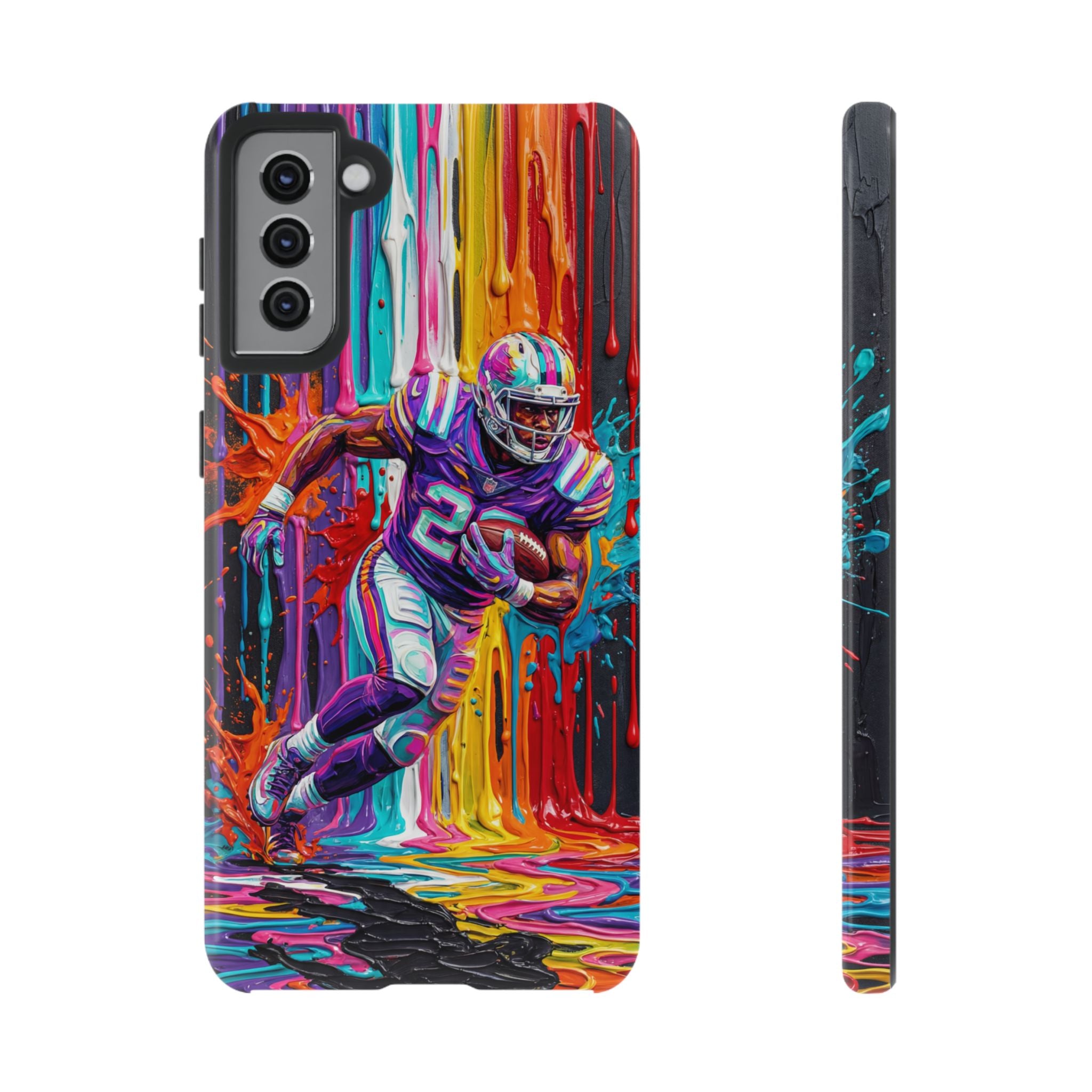 Vibrant American Football Runner Samsung Galaxy Phone Case