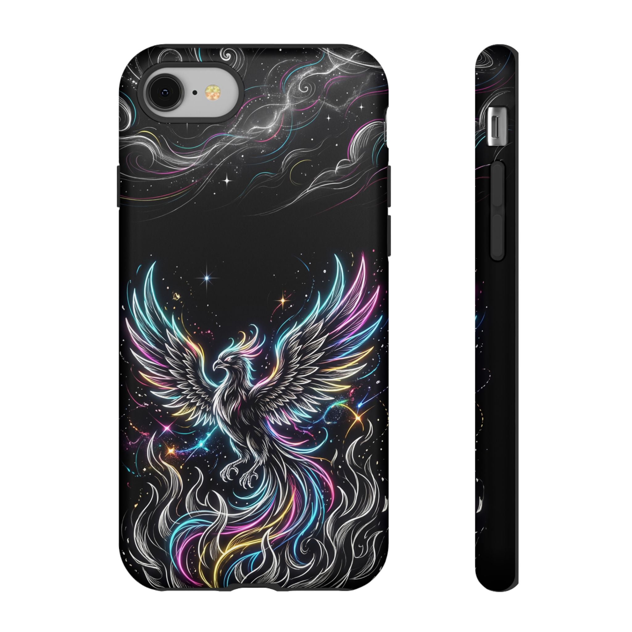 Colorful Neon Phoenix Tough iPhone Case