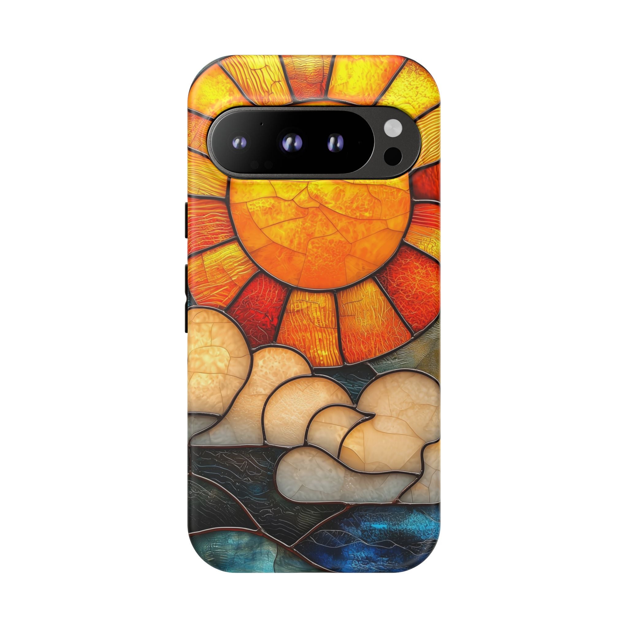 Stained Glass Sun & Clouds Google Pixel Case