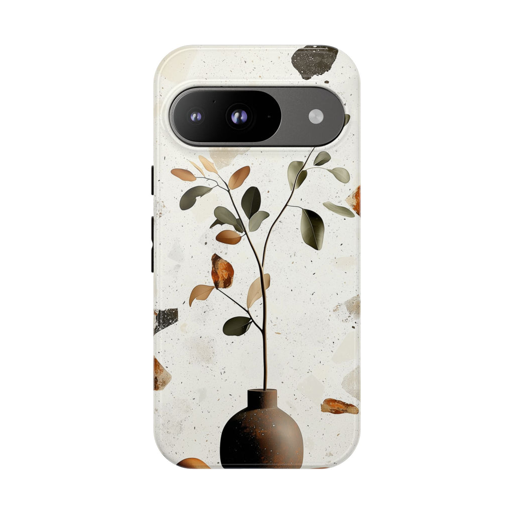 Floral Terrazzo Google Pixel Case | Minimal Vase Botanical