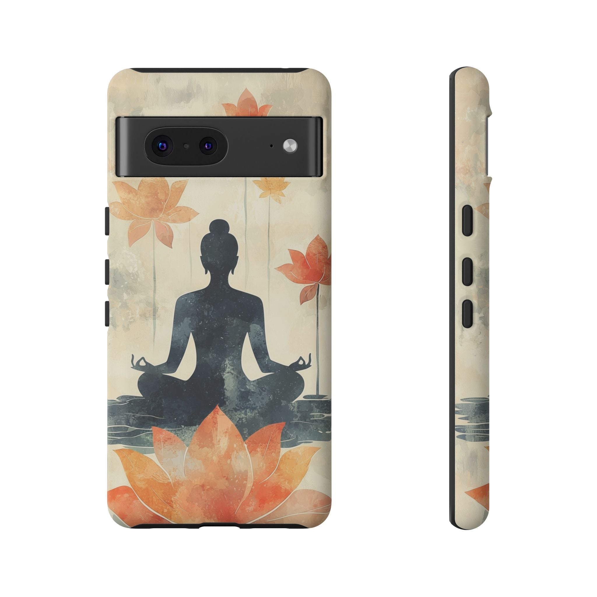 Yoga Lotus Google Pixel Case | Meditative Silhouette