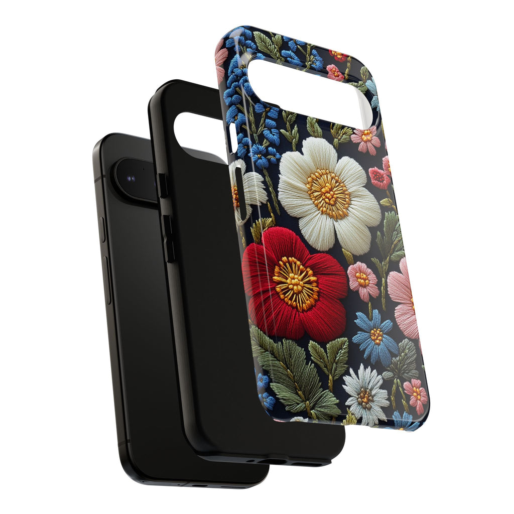 Floral Embroidered Garden Google Pixel Case