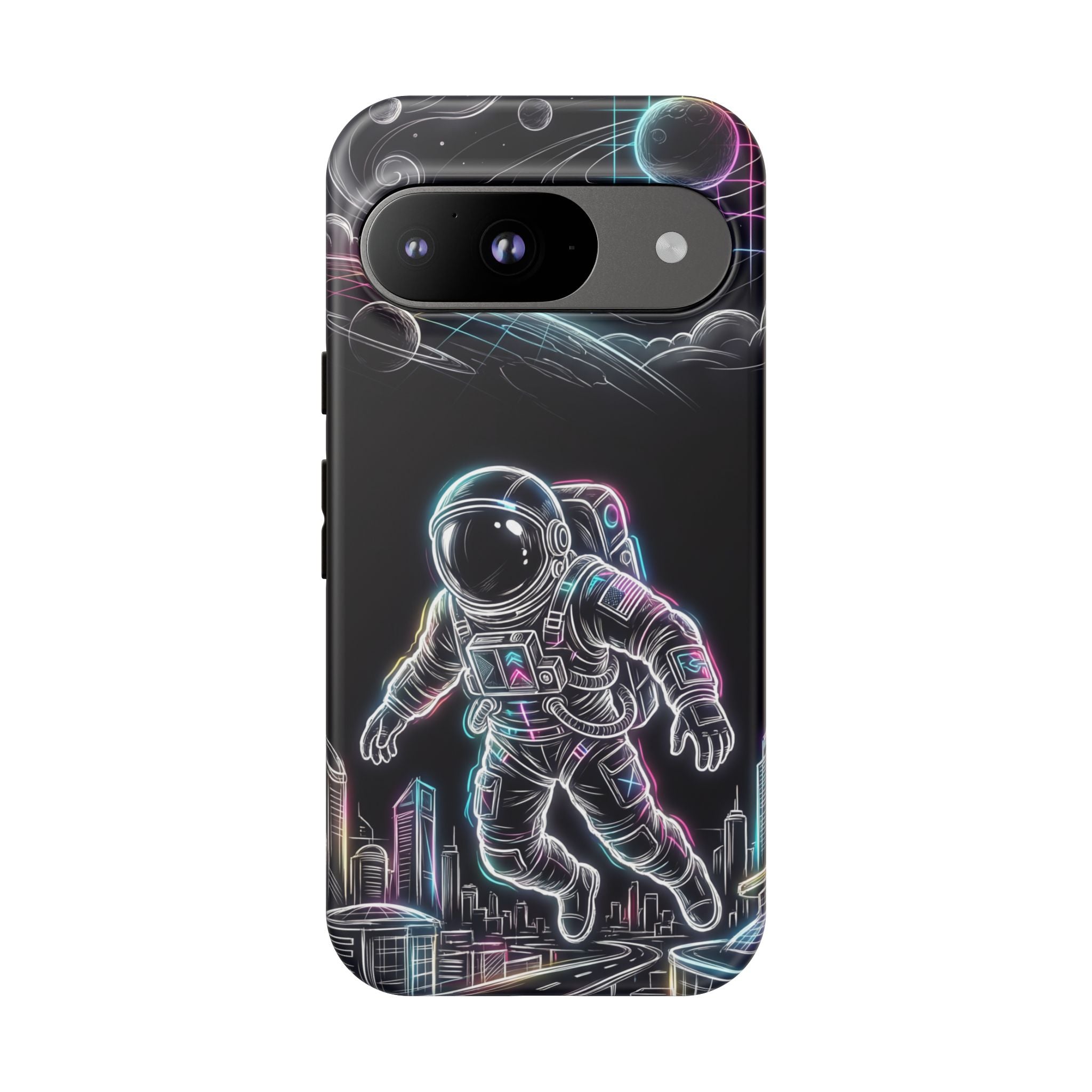 Space Explorer Astronaut Neon Google Pixel Phone Case
