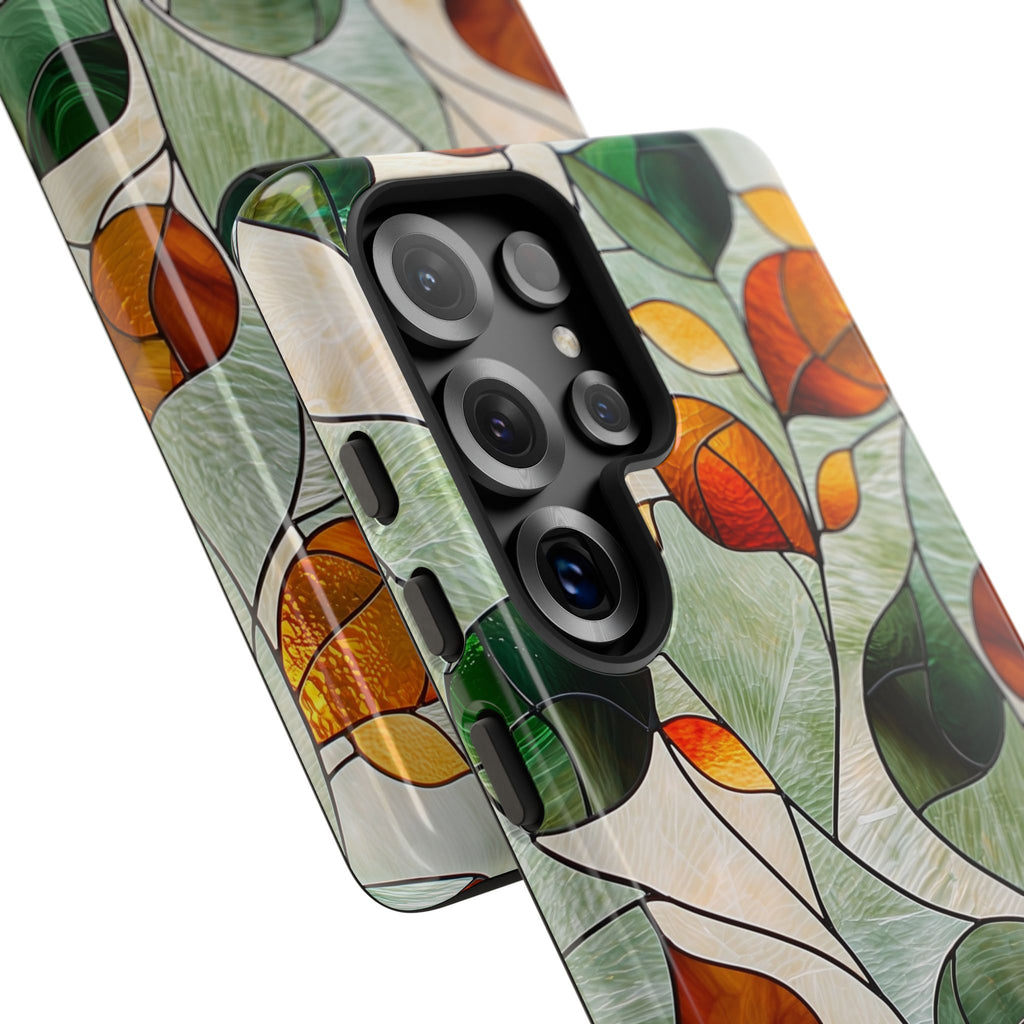 Autumn Stained Glass Leaf Samsung Galaxy Case