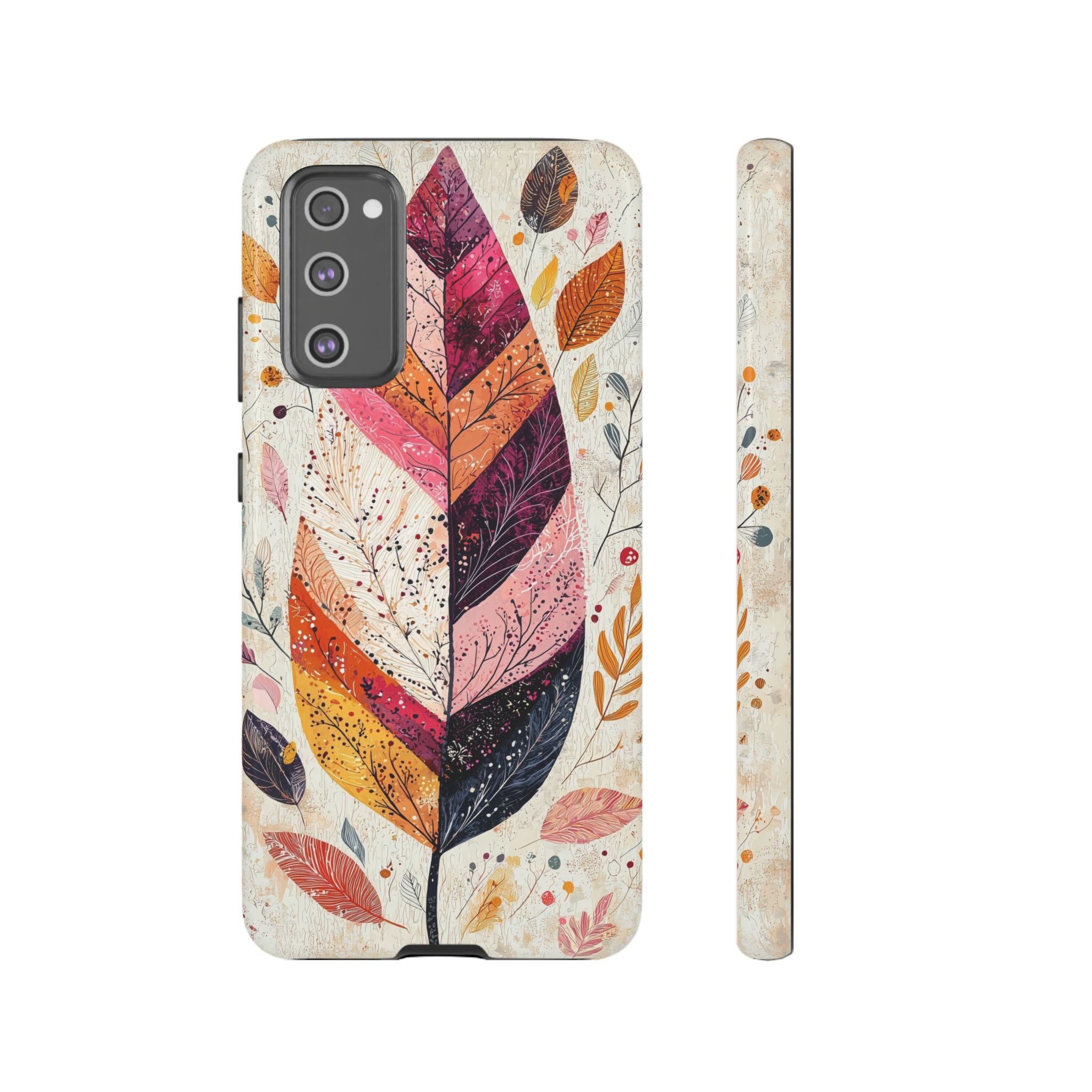Autumn Leaf Tough Samsung Galaxy Case | Watercolour Feathered Fall Design