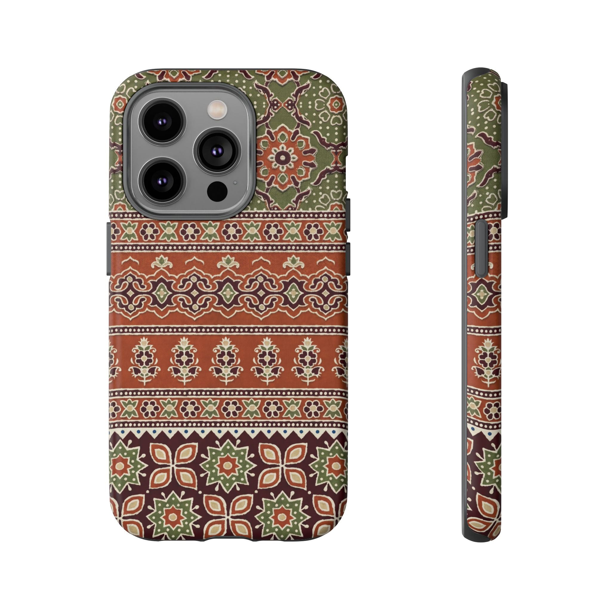 Batik Floral Protective iPhone Case