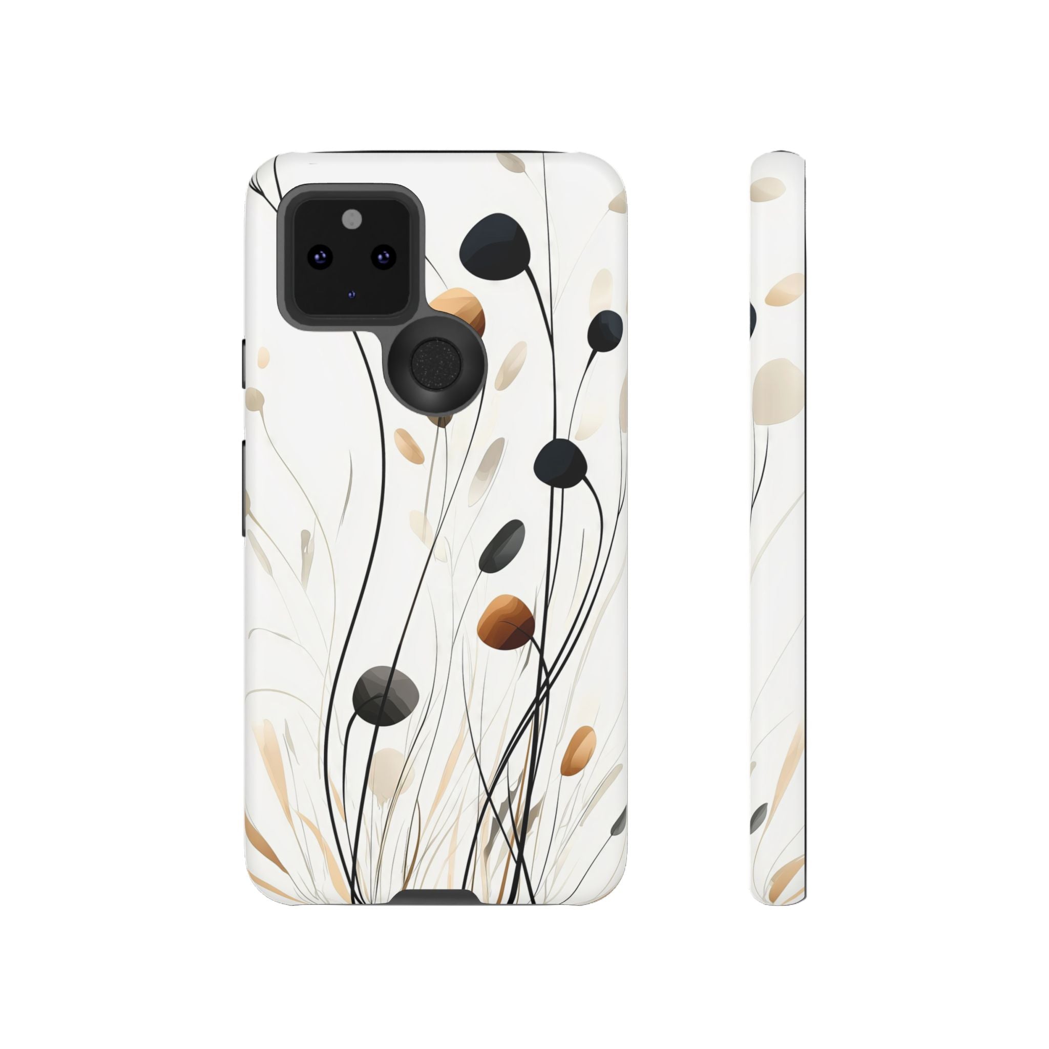 Floral Breeze Tough Google Pixel Case | Minimal Neutral Botanical Design