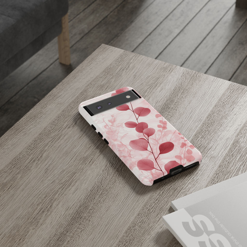 Pink Botanical Floral Eucalyptus Google Pixel Phone Case