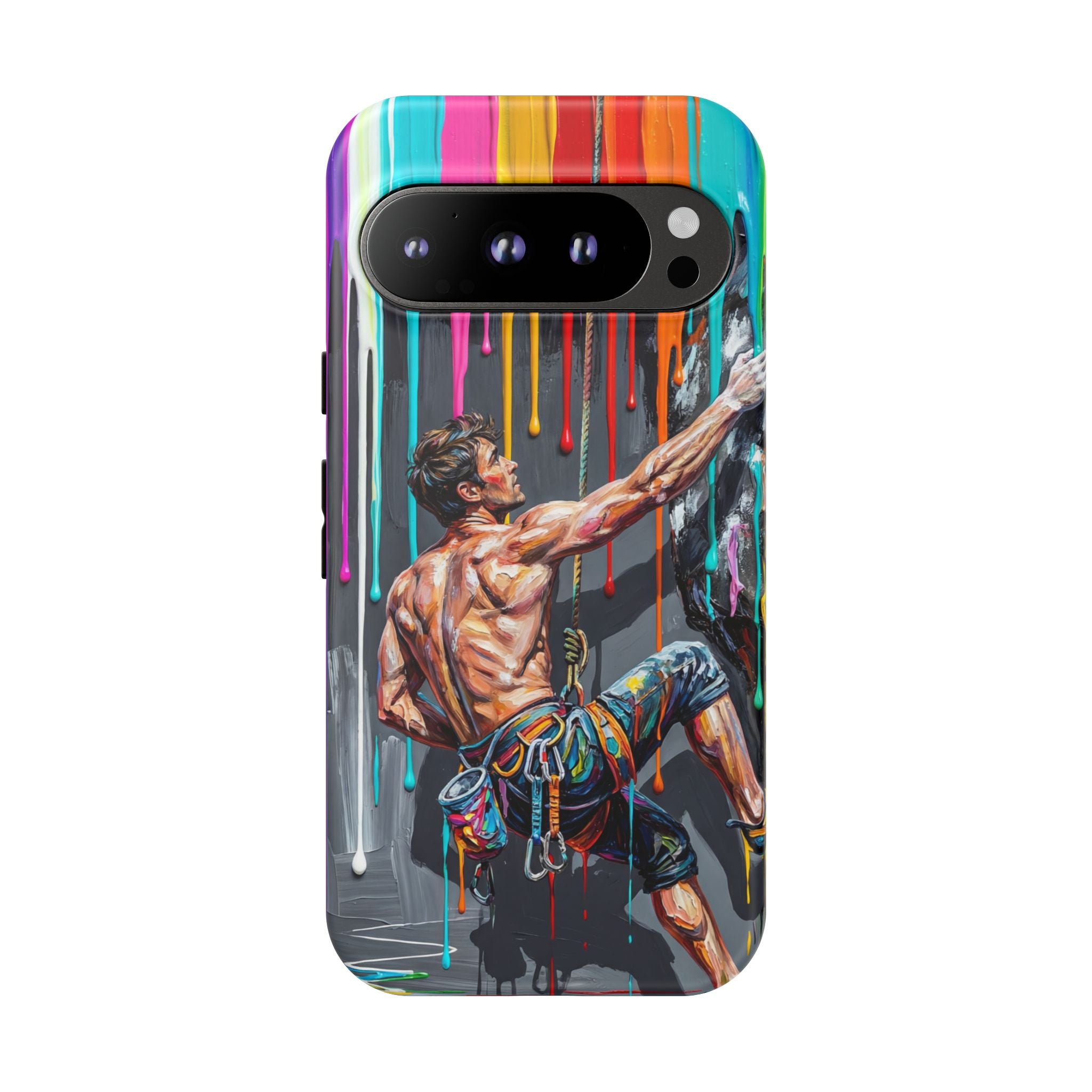 Colourful Rock Climber Art Protective Google Pixel Phone Case