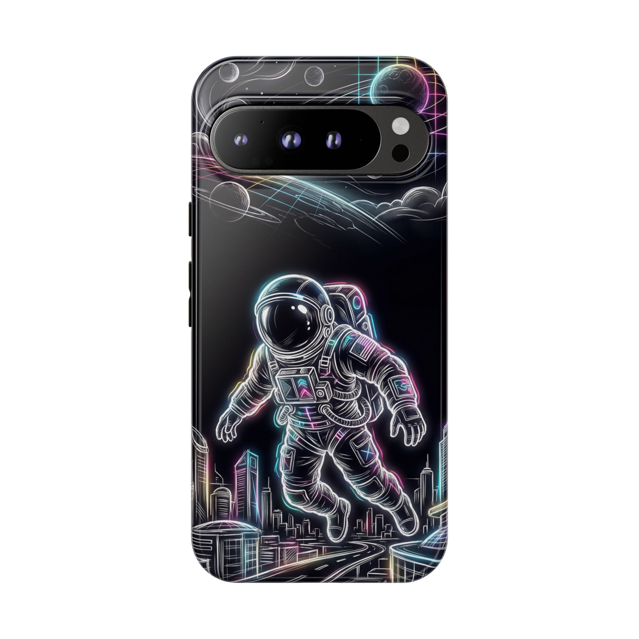 Space Explorer Astronaut Neon Google Pixel Phone Case