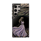 Cover per telefono Samsung Galaxy Lavander Breeze | Elegante protezione floreale con donna danzante