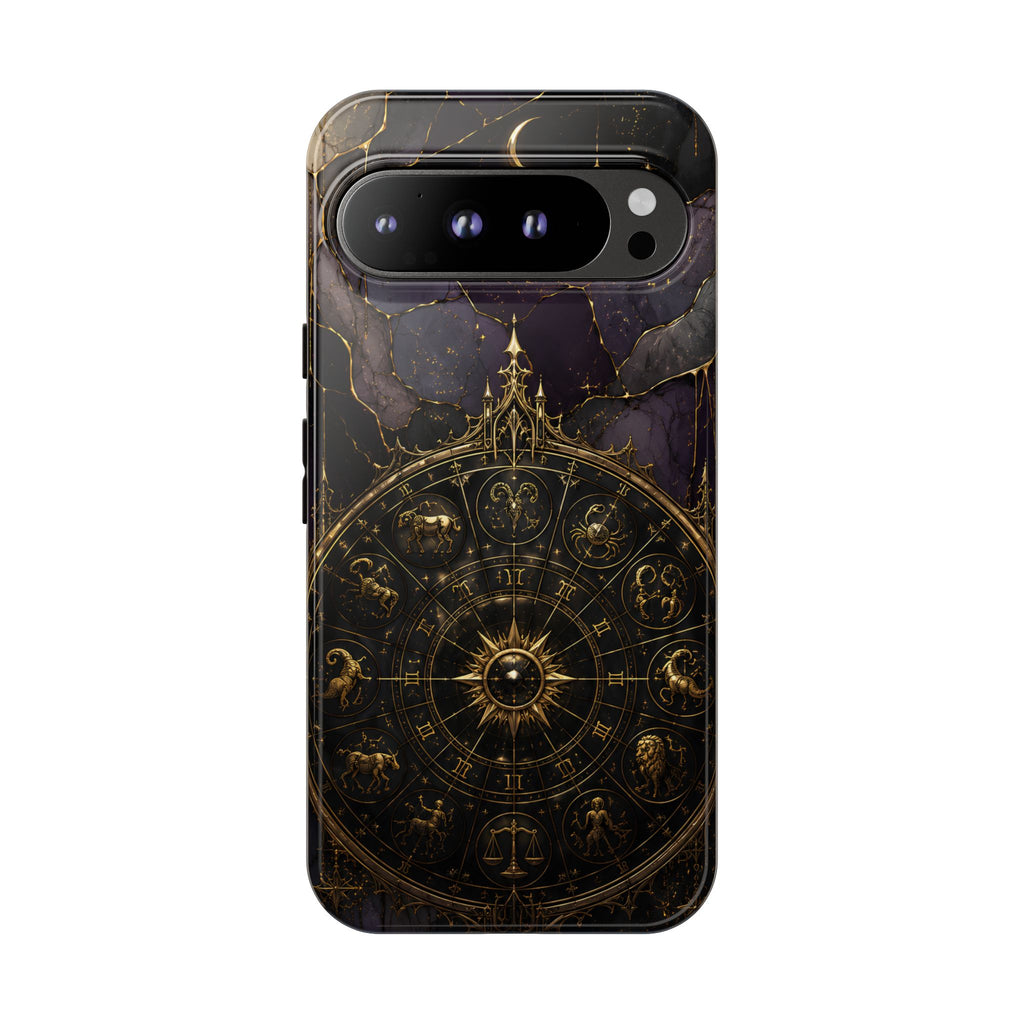 Astrology Wheel Google Pixel Phone Case | Vintage Zodiac Phone Case